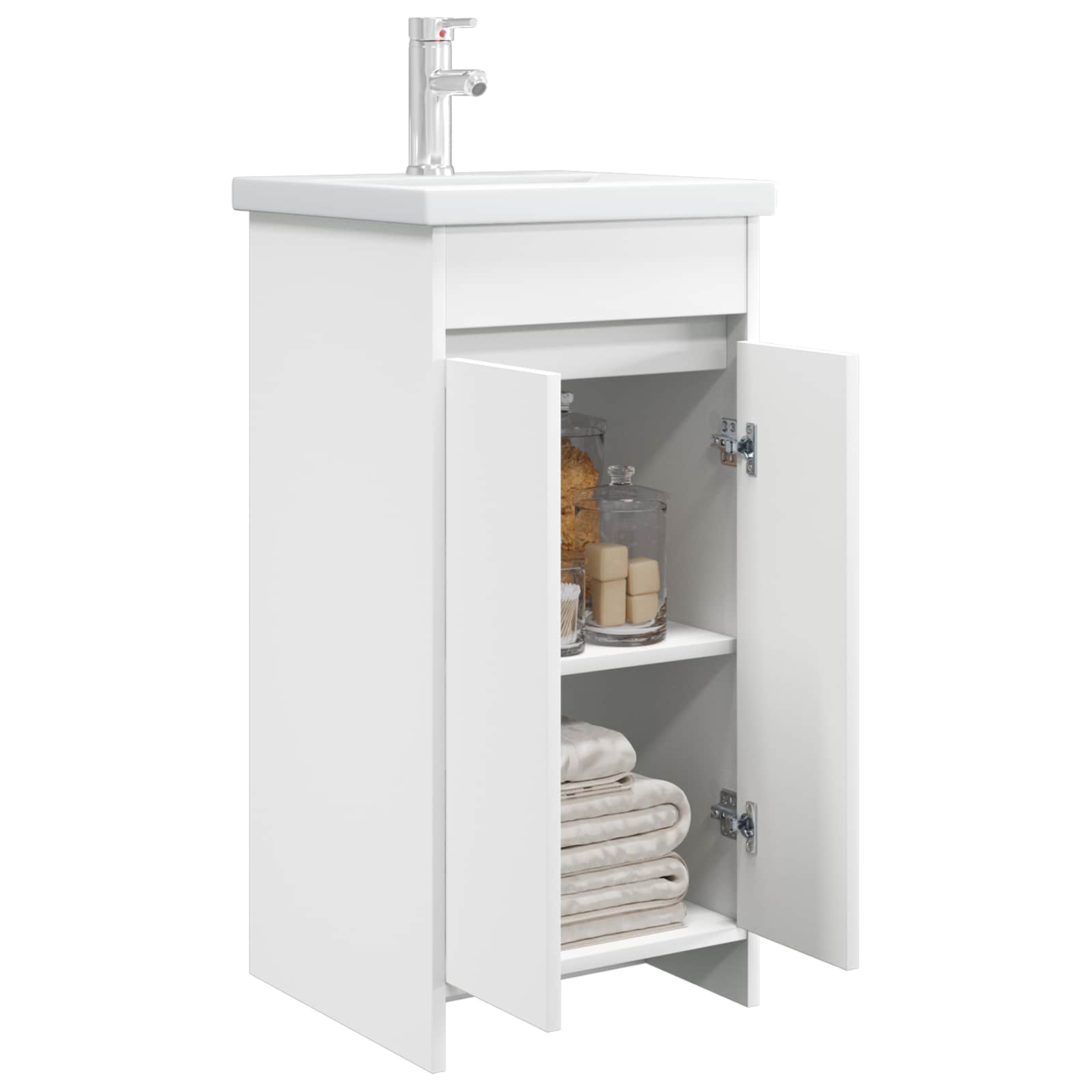 Meuble de salle de bain avec évier Blanc 42 x 40 x 84,5 cm