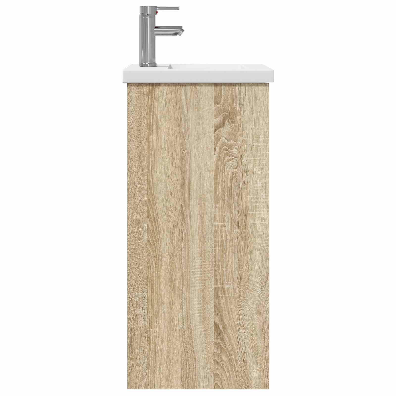 Meuble de salle de bain avec évier Chêne Sonoma