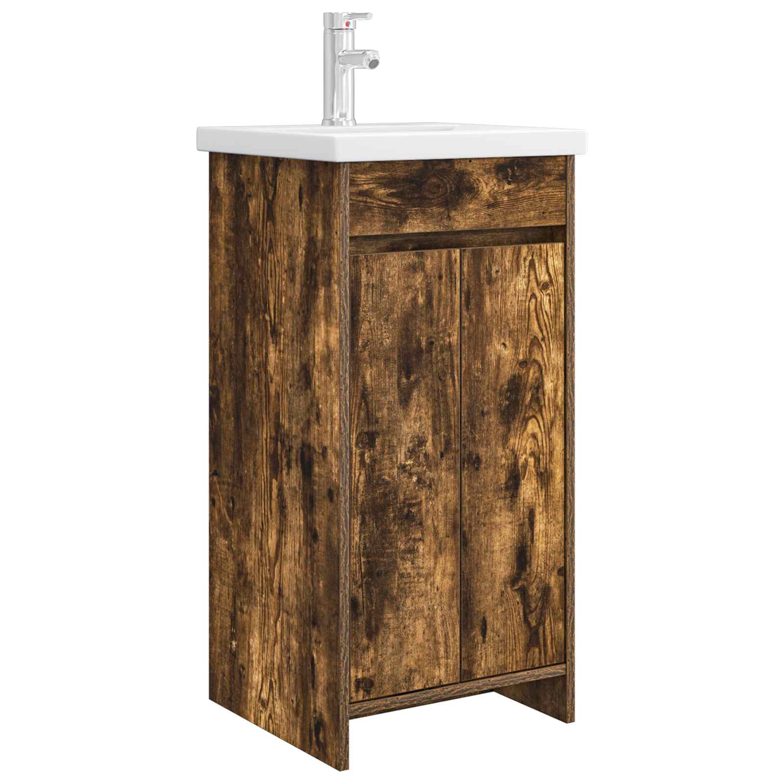 Meuble de salle de bain avec évier Chêne fumé 42 x 40 x 84,5 cm