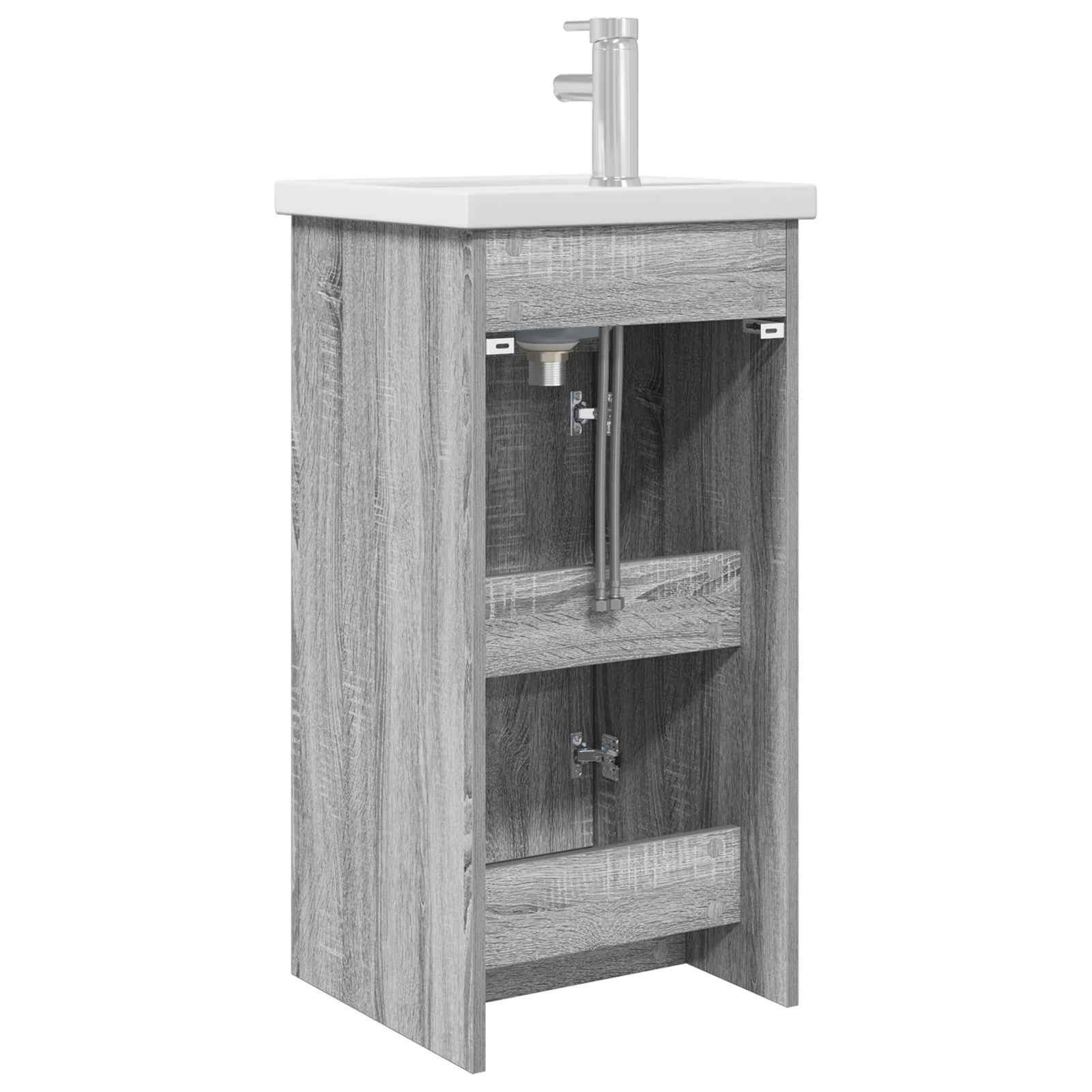 Meuble de salle de bain avec évier Sonoma gris