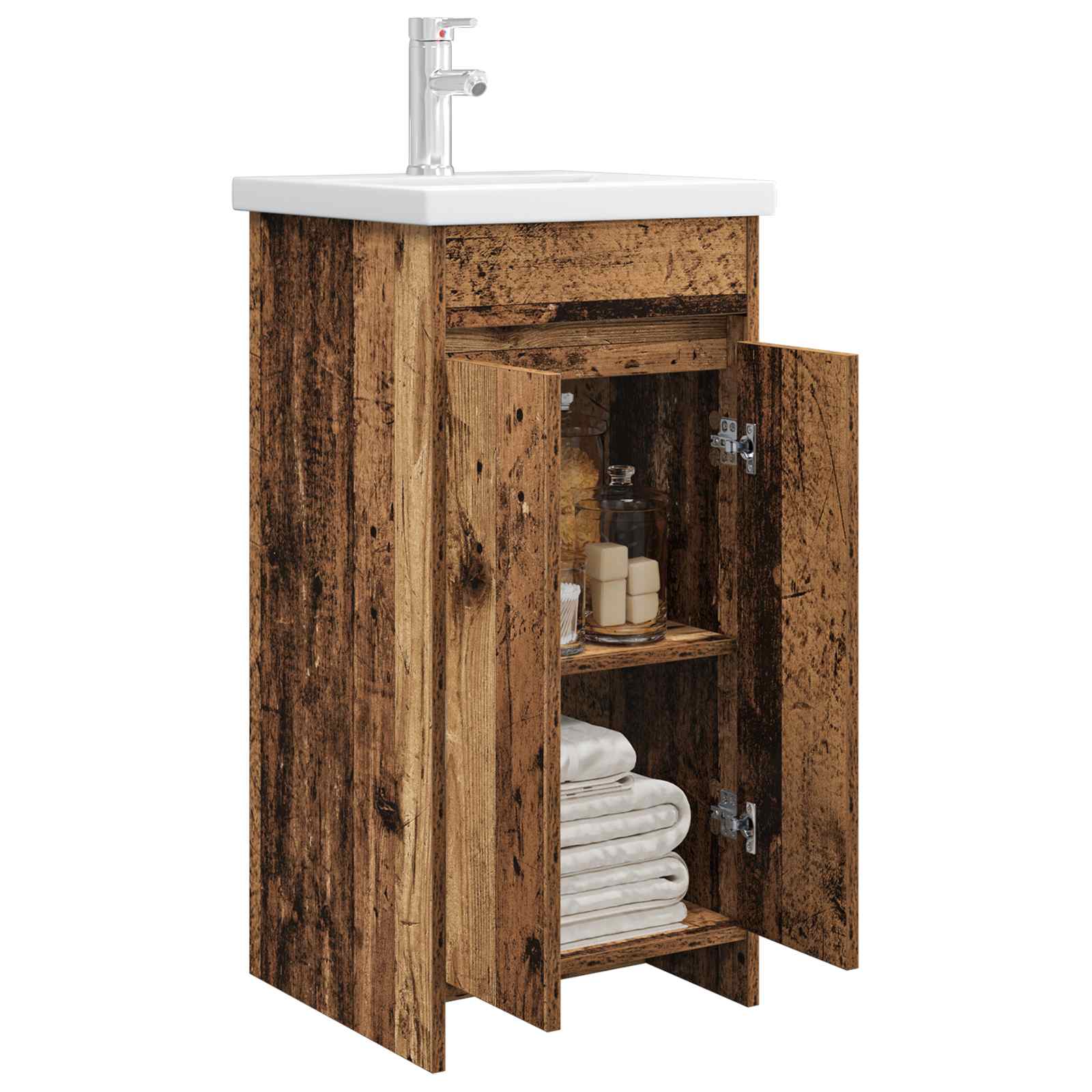 Meuble de salle de bain avec évier Bois ancien