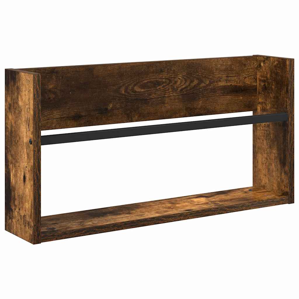 Étagère à magazines avec étagère Chêne fumé 60 x 12 x 30 cm - XIOS