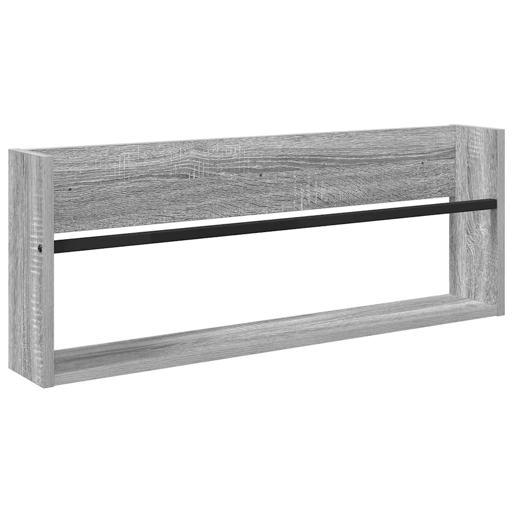 Étagère à magazines avec étagère Gris Sonoma 80 x 12 x 30 cm - XIOS