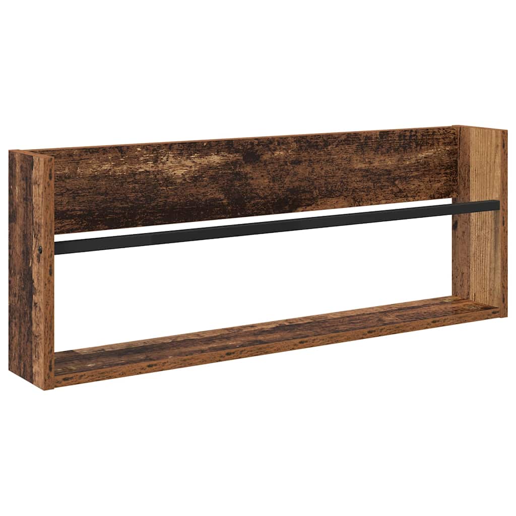 Étagère à magazines avec étagère Bois ancien 80 x 12 x 30 cm - XIOS