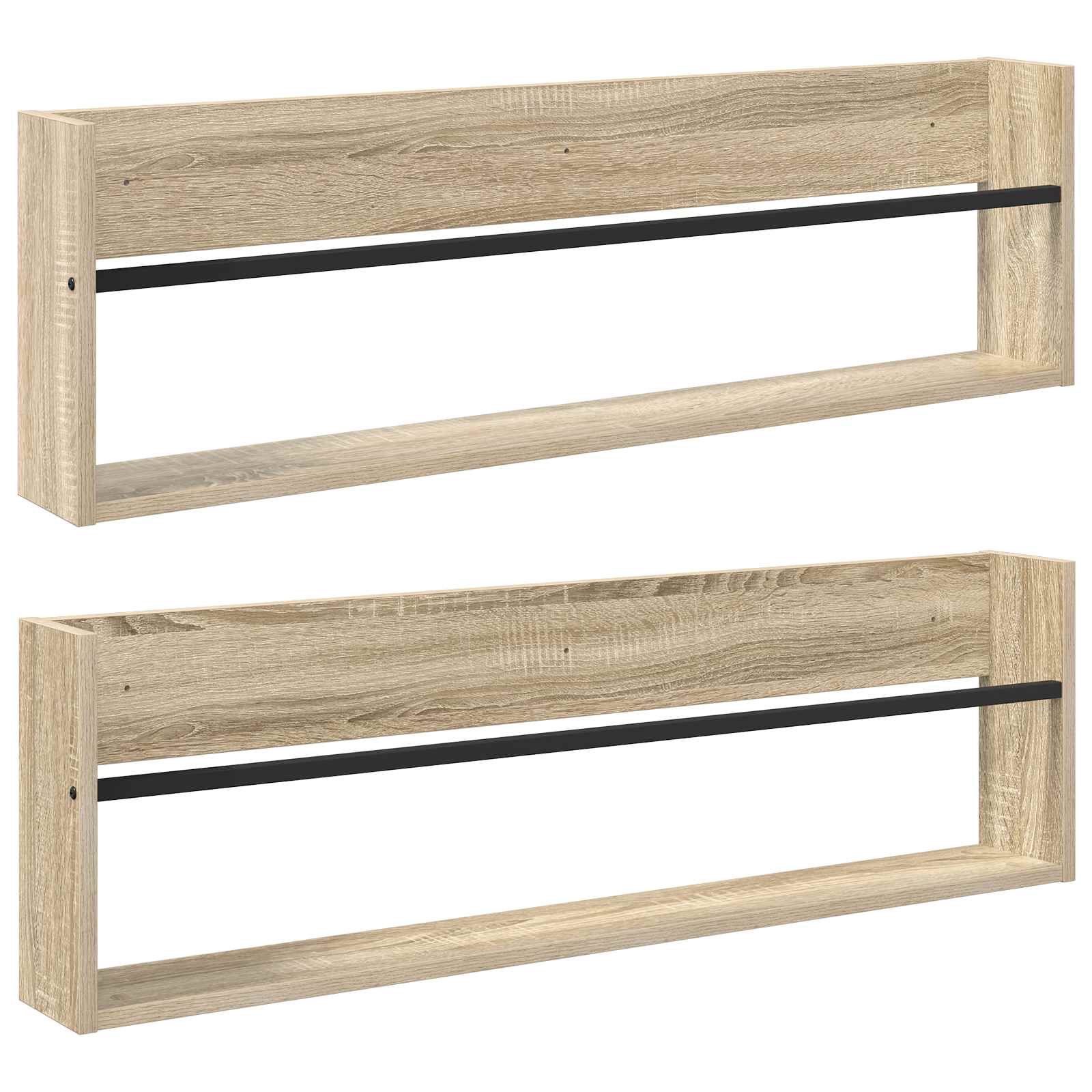 Étagère à magazines 2 pcs Chêne Sonoma 100 x 12 x 30 cm - XIOS