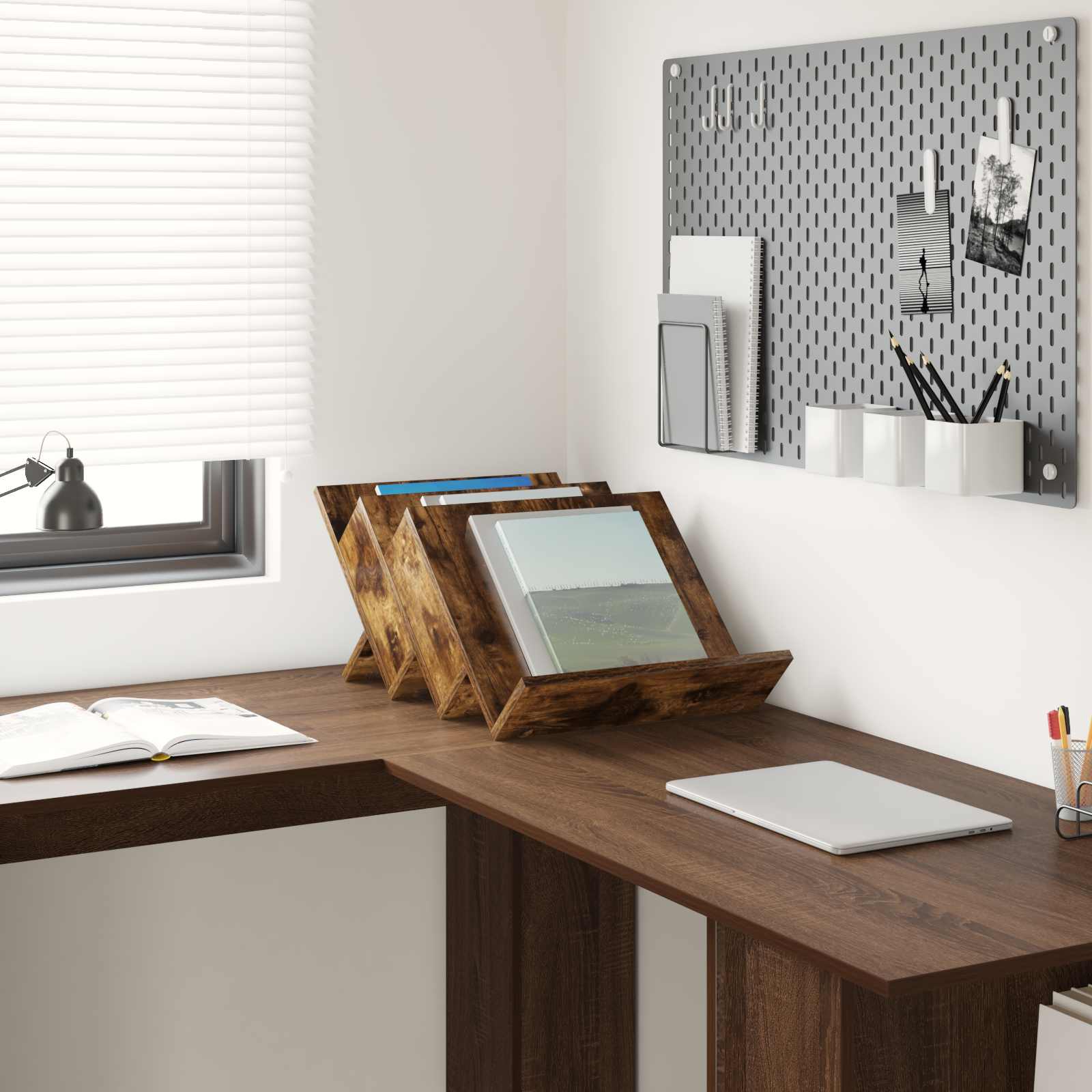 Étagère à magazines avec étagère Chêne fumé 53 x 40 x 28,5 cm - XIOS
