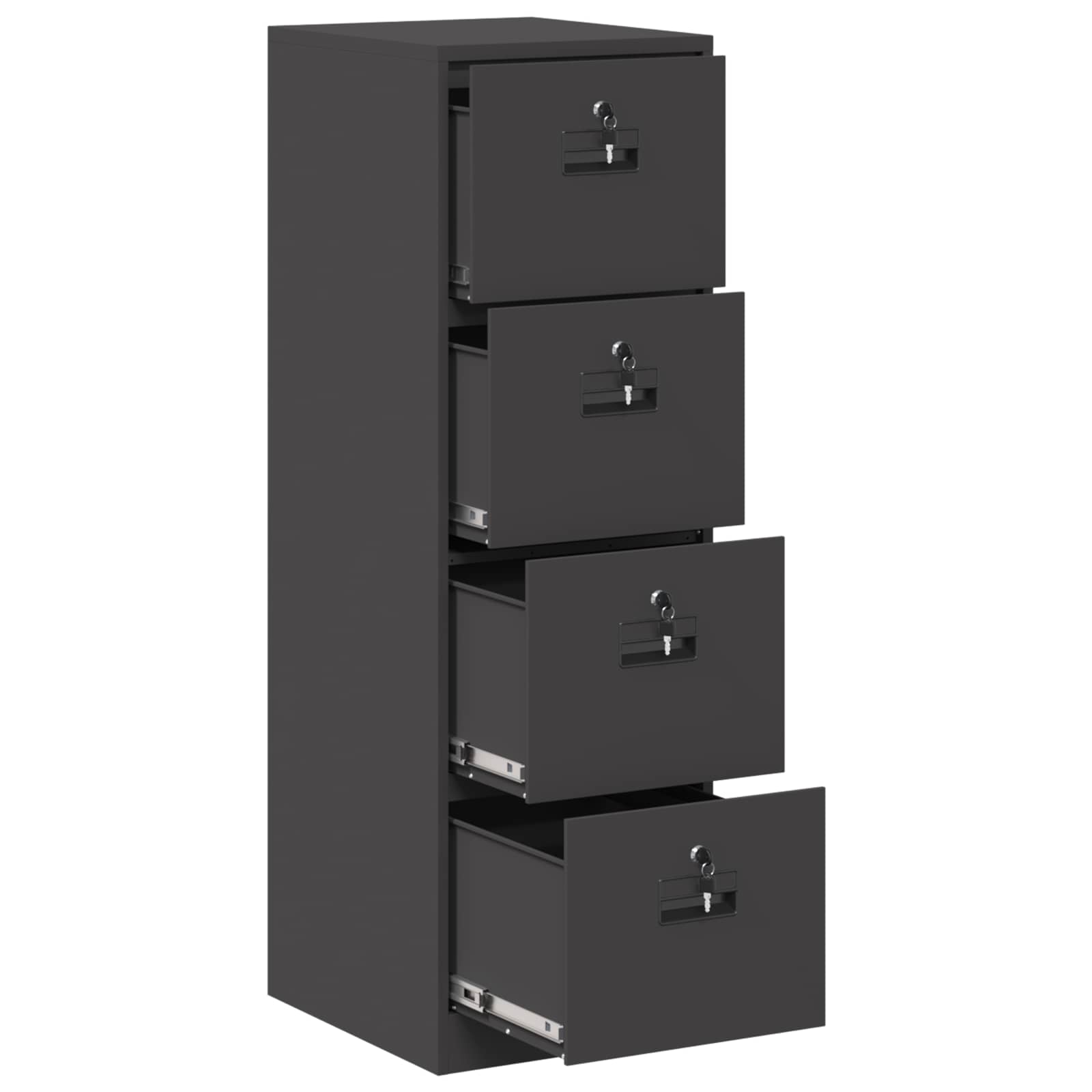 Cabinet de Dossier avec tiroir 2 pcs Noir 44 x 50 x 106.5 cm - XIOS
