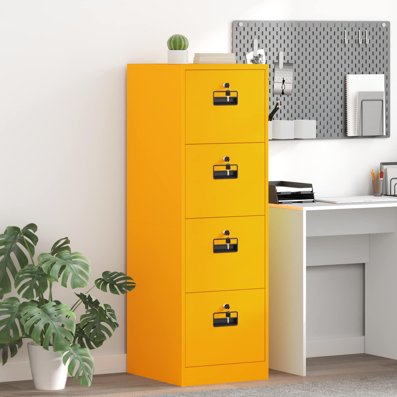 Cabinet de Dossier 2 pcs Jaune moutarde 44 x 50 x 106.5 cm - XIOS