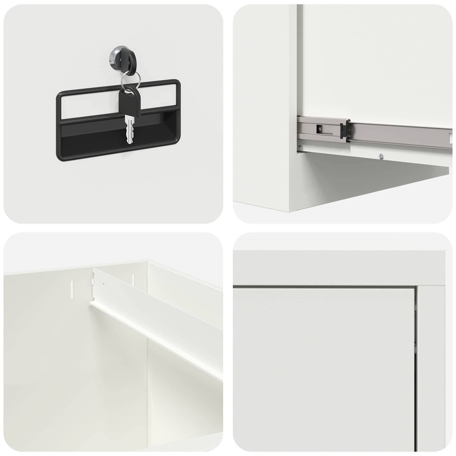 Cabinet de Dossier avec tiroir 2 pcs Blanc 44 x 50 x 106.5 cm - XIOS