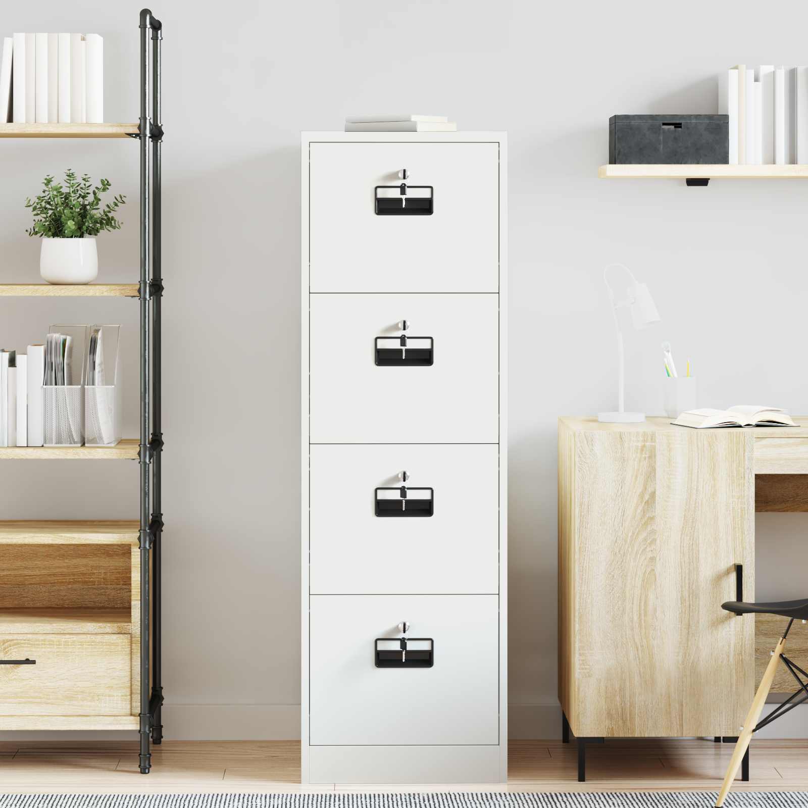 Cabinet de Dossier avec tiroir 2 pcs Blanc 44 x 50 x 106.5 cm - XIOS