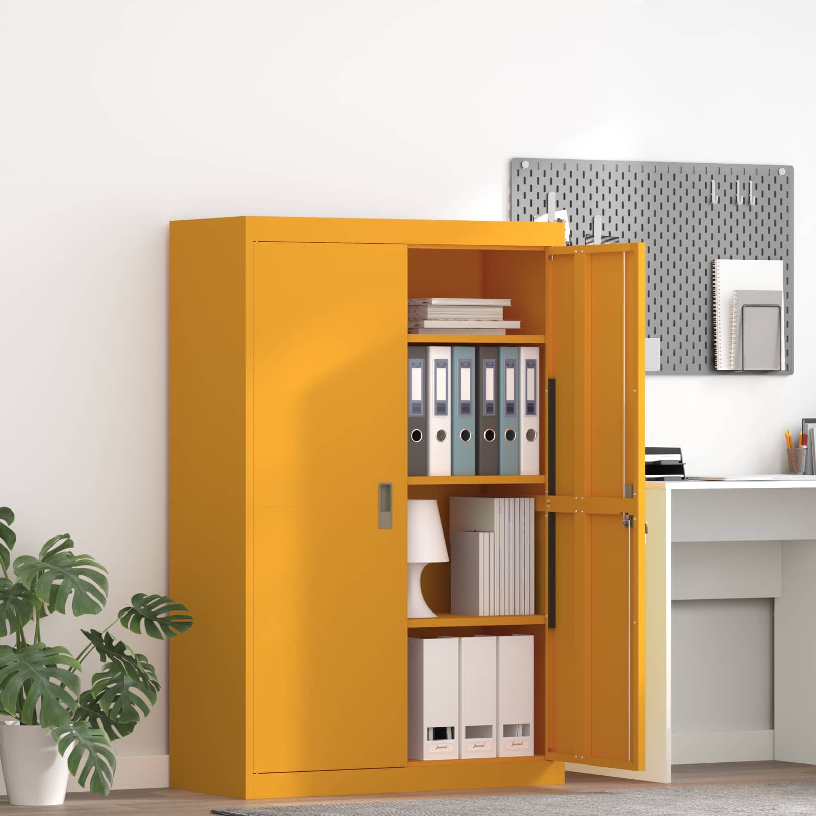 Armoire de rangement 2 pcs Jaune moutarde 90 x 40 x 140 cm - XIOS