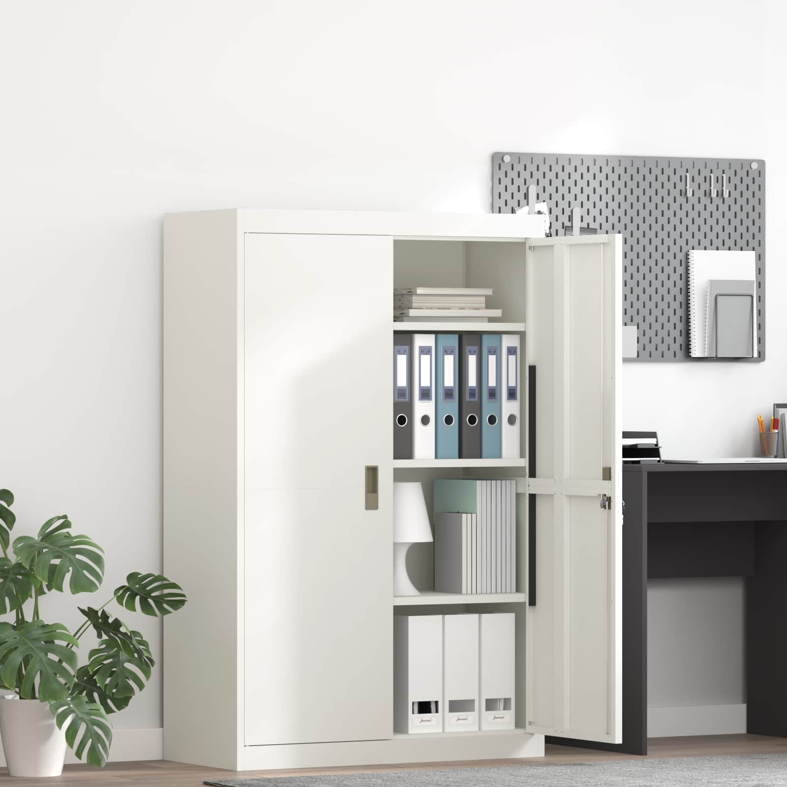 Armoire de rangement avec stockage 2 pcs Blanc 90 x 40 x 140 cm - XIOS