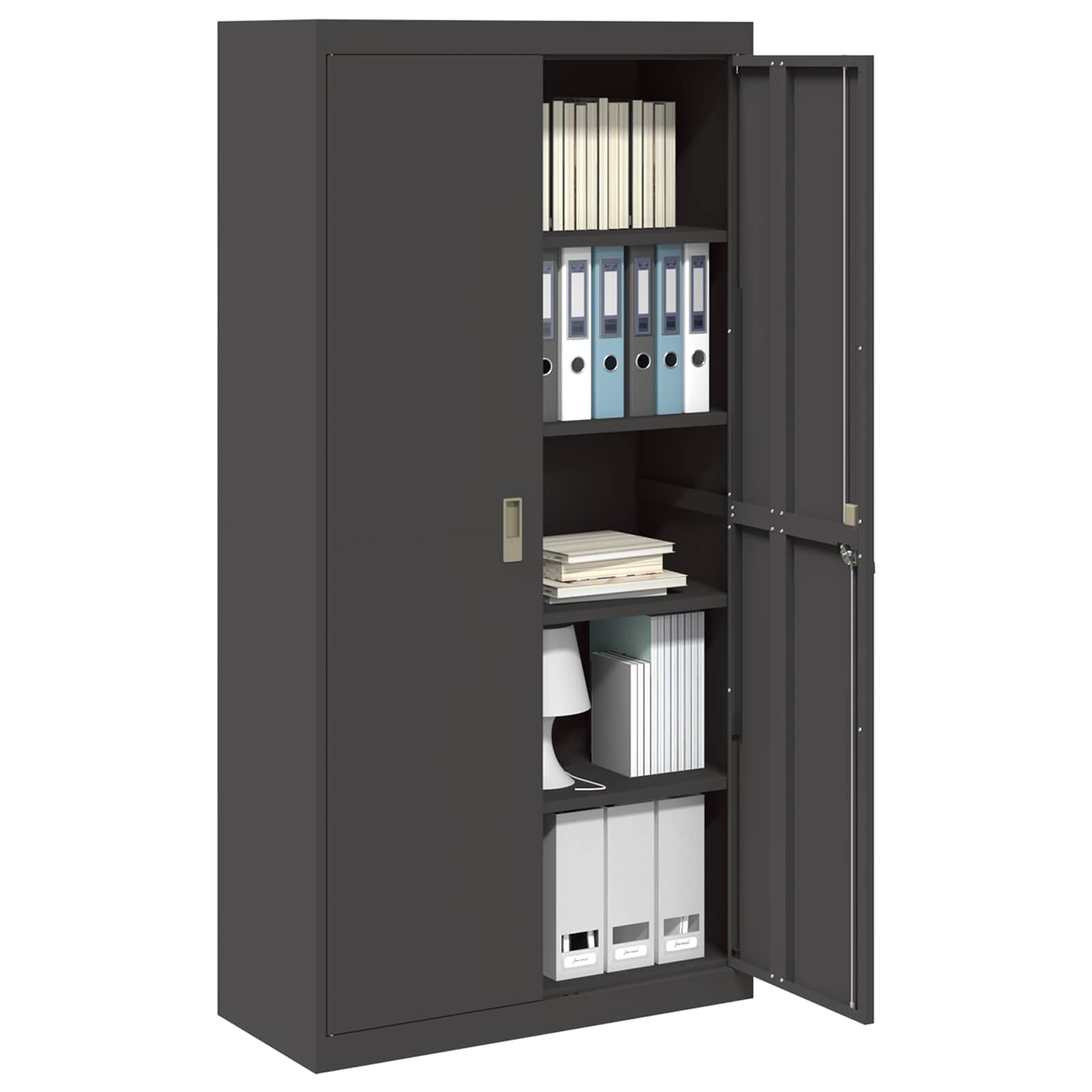 Armoire de rangement avec stockage 2 pcs Noir 90 x 40 x 180 cm - XIOS