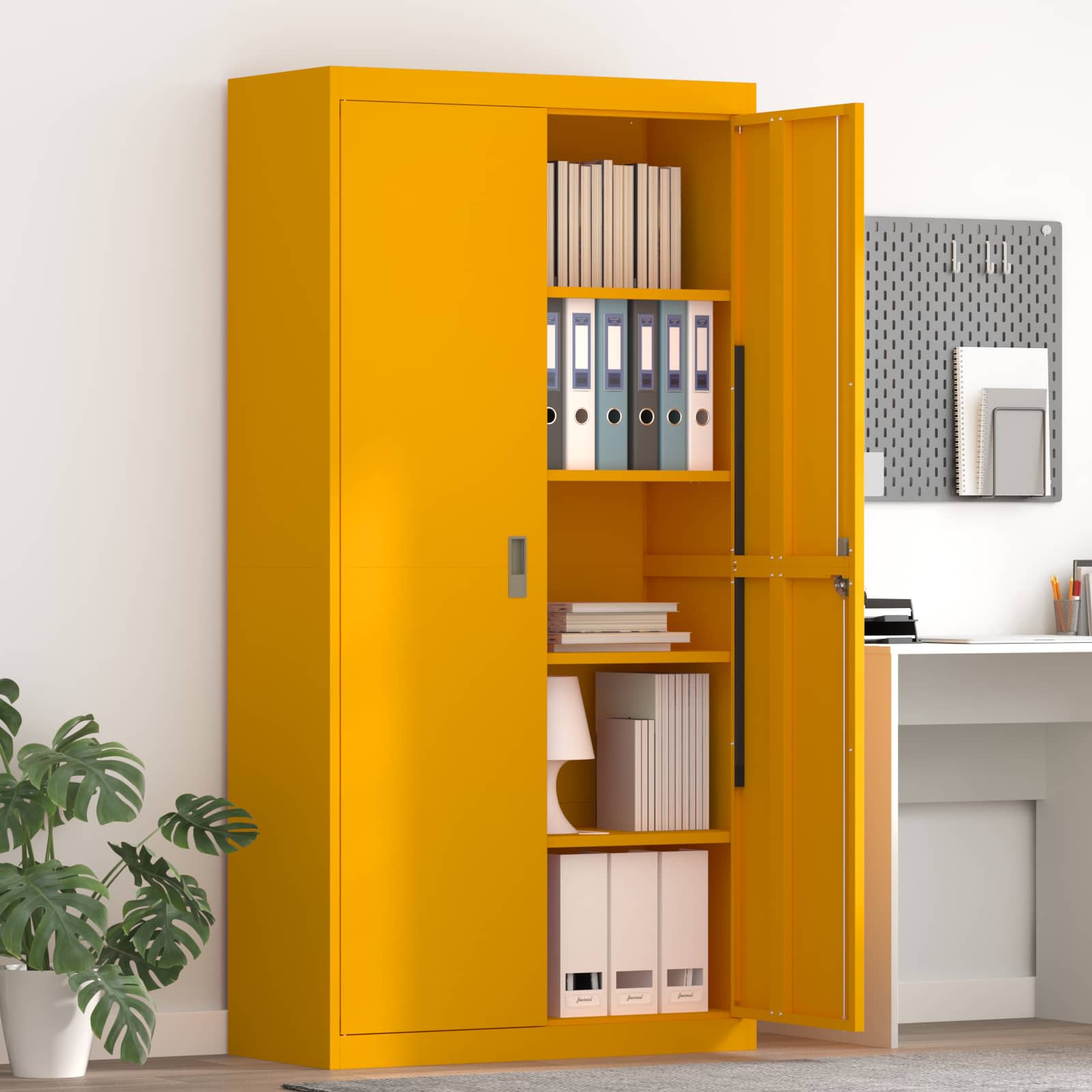 Armoire de rangement 2 pcs Jaune moutarde 90 x 40 x 180 cm - XIOS