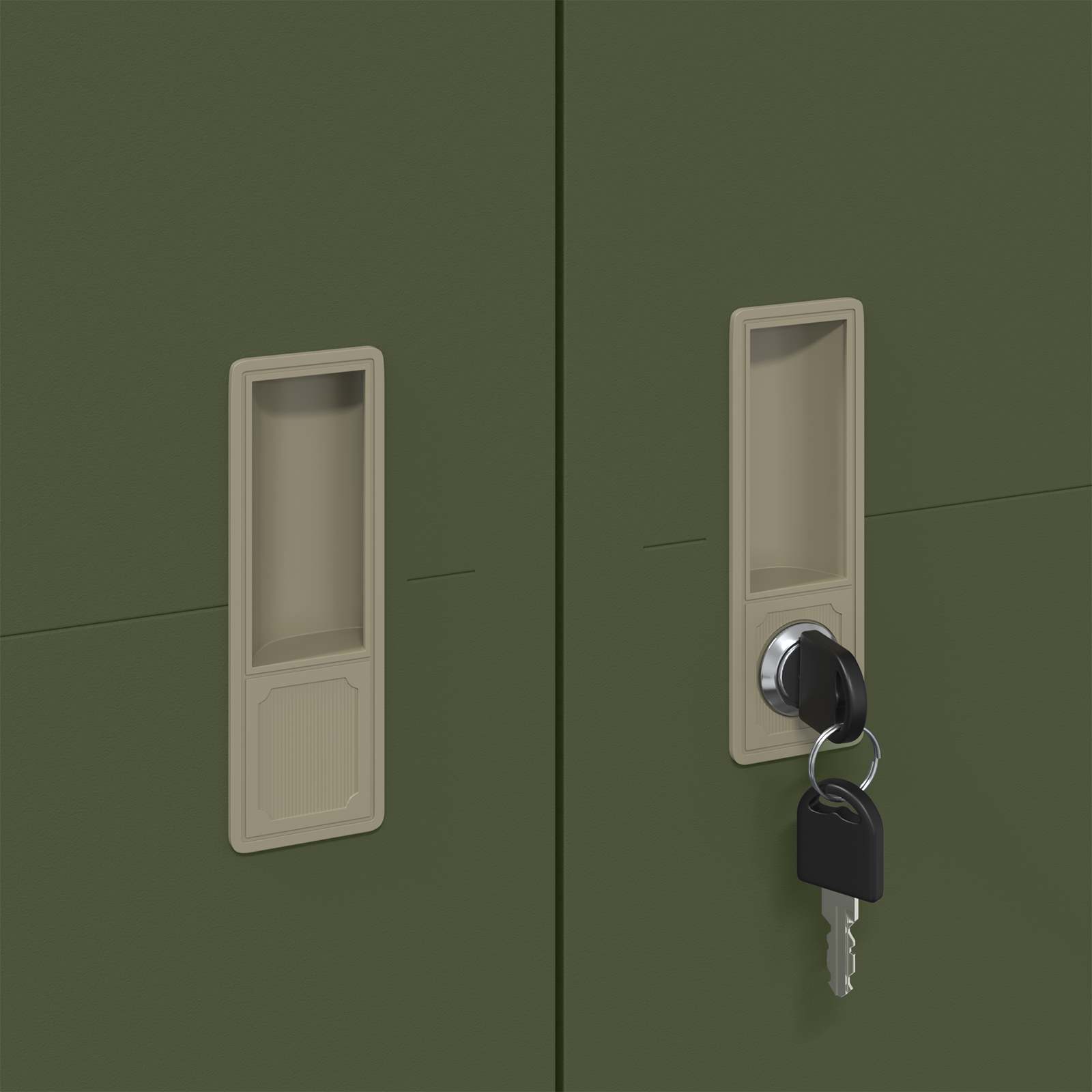 Armoire de rangement 2 pcs Vert olive 90 x 40 x 180 cm - XIOS