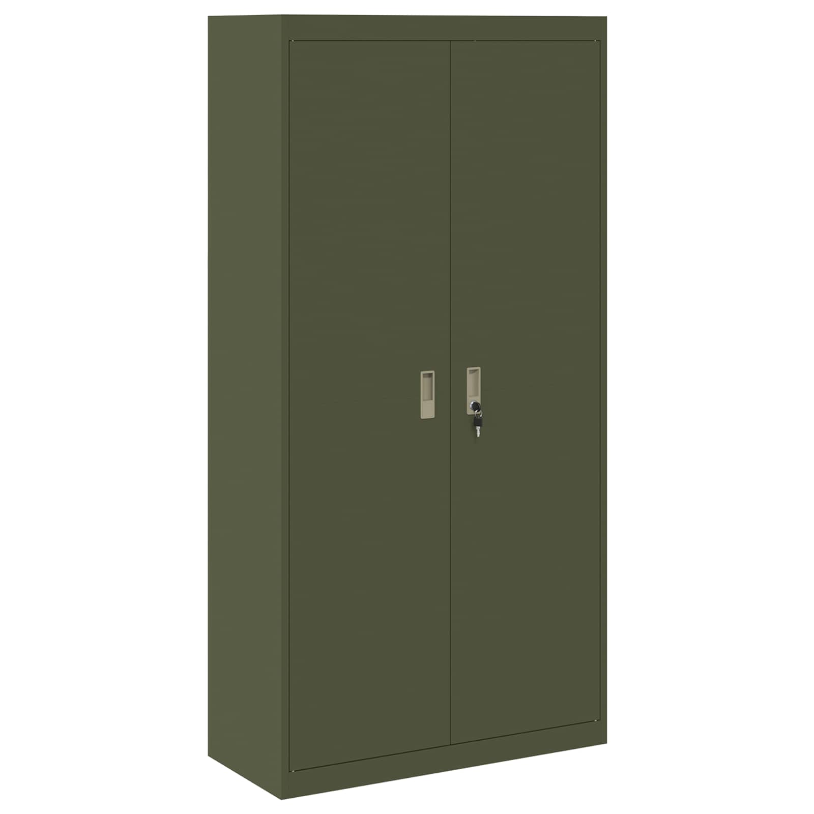Armoire de rangement 2 pcs Vert olive 90 x 40 x 180 cm - XIOS