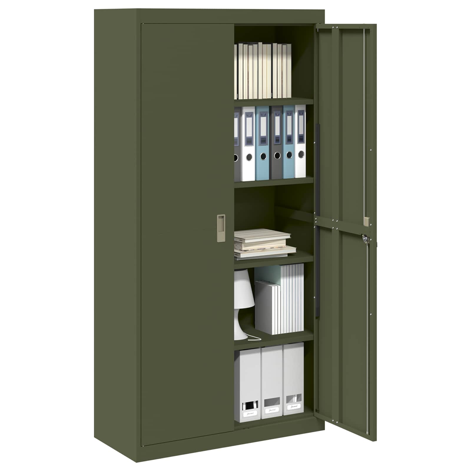Armoire de rangement 2 pcs Vert olive 90 x 40 x 180 cm - XIOS