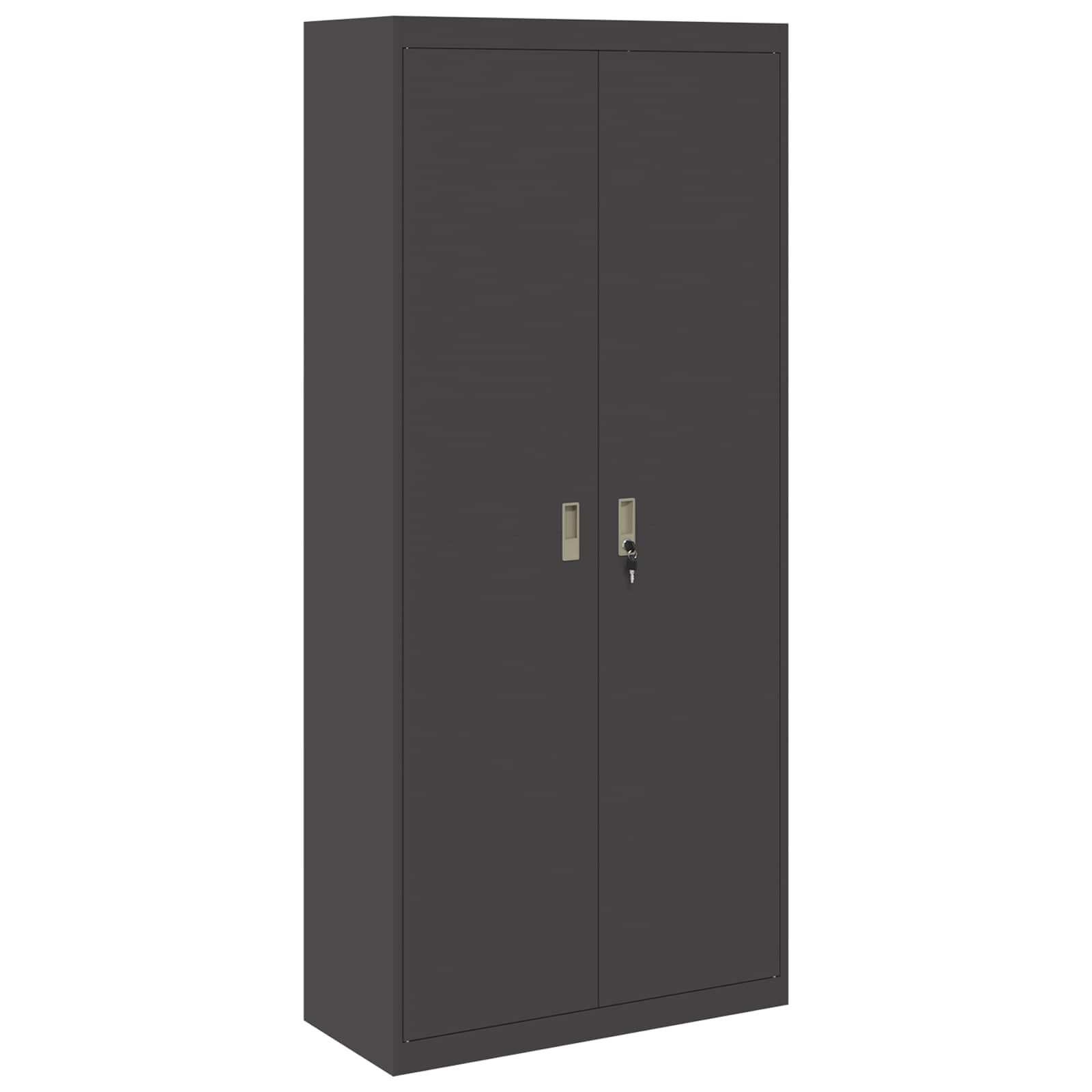 Armoire de rangement avec stockage 2 pcs Noir 90 x 40 x 200 cm - XIOS