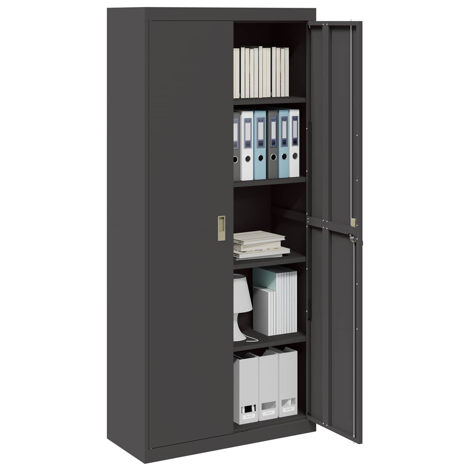 Armoire de rangement avec stockage 2 pcs Noir 90 x 40 x 200 cm - XIOS