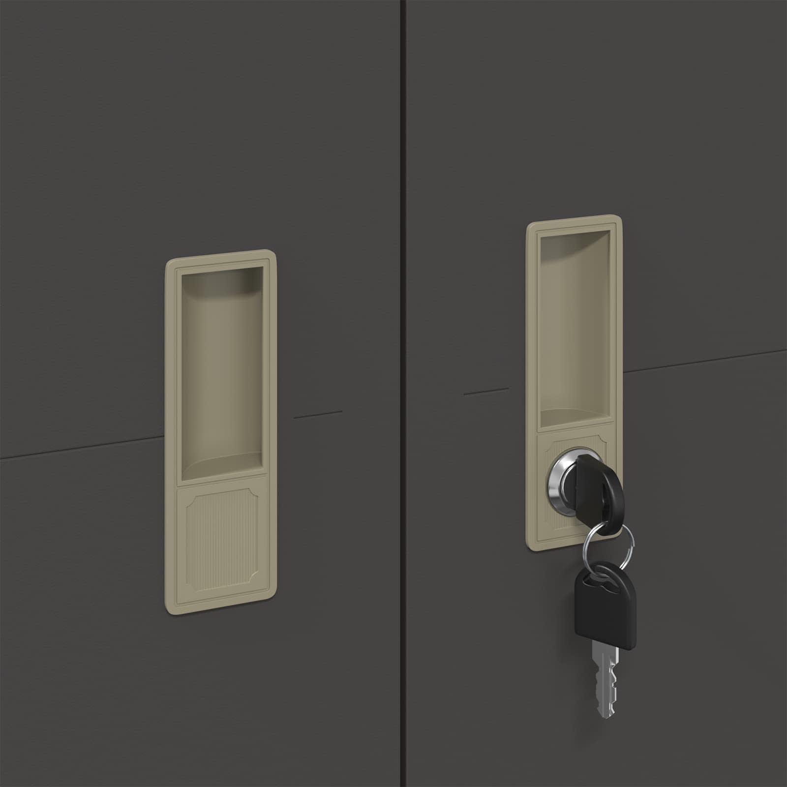 Armoire de rangement avec stockage 2 pcs Noir 80 x 40 x 140 cm - XIOS