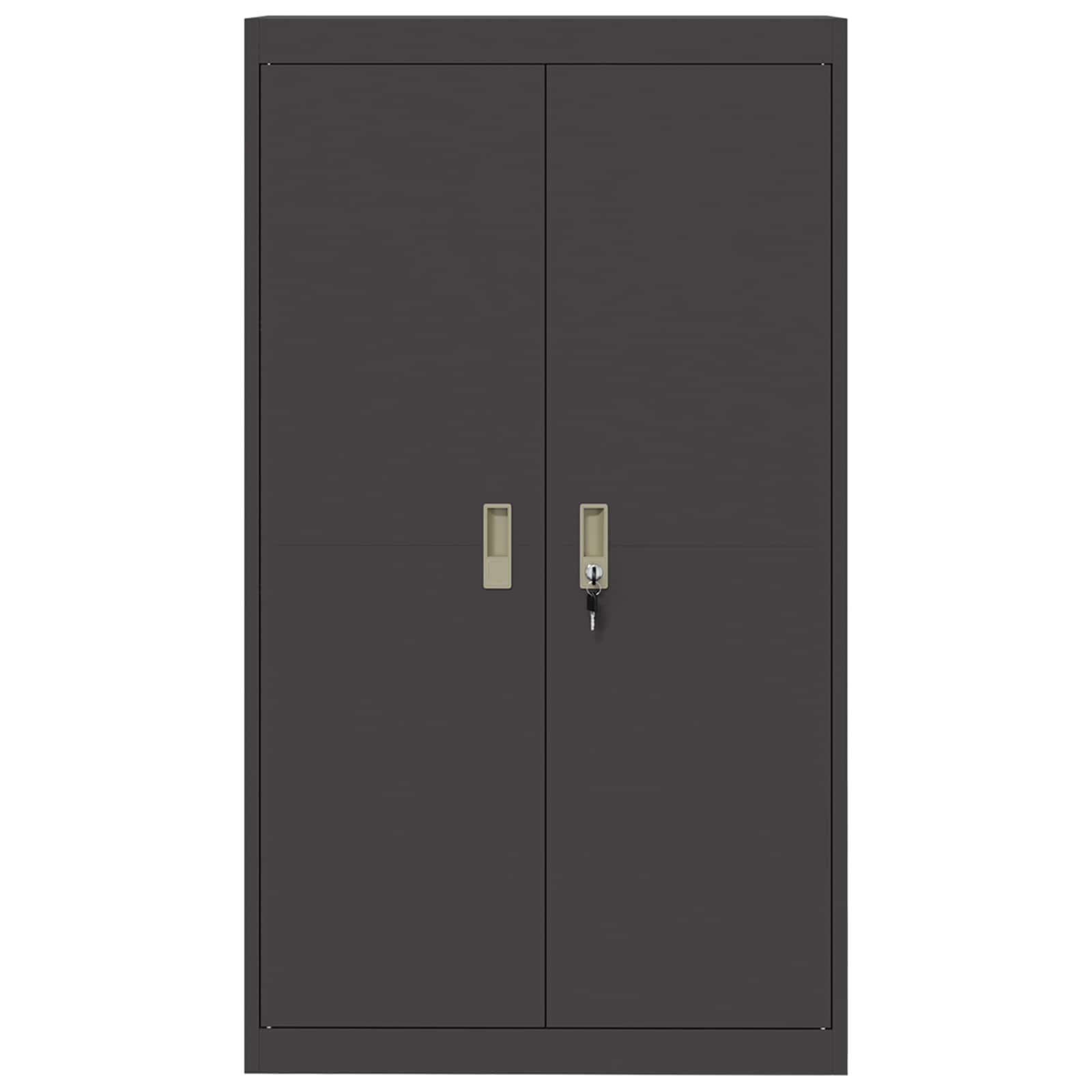 Armoire de rangement avec stockage 2 pcs Noir 80 x 40 x 140 cm - XIOS