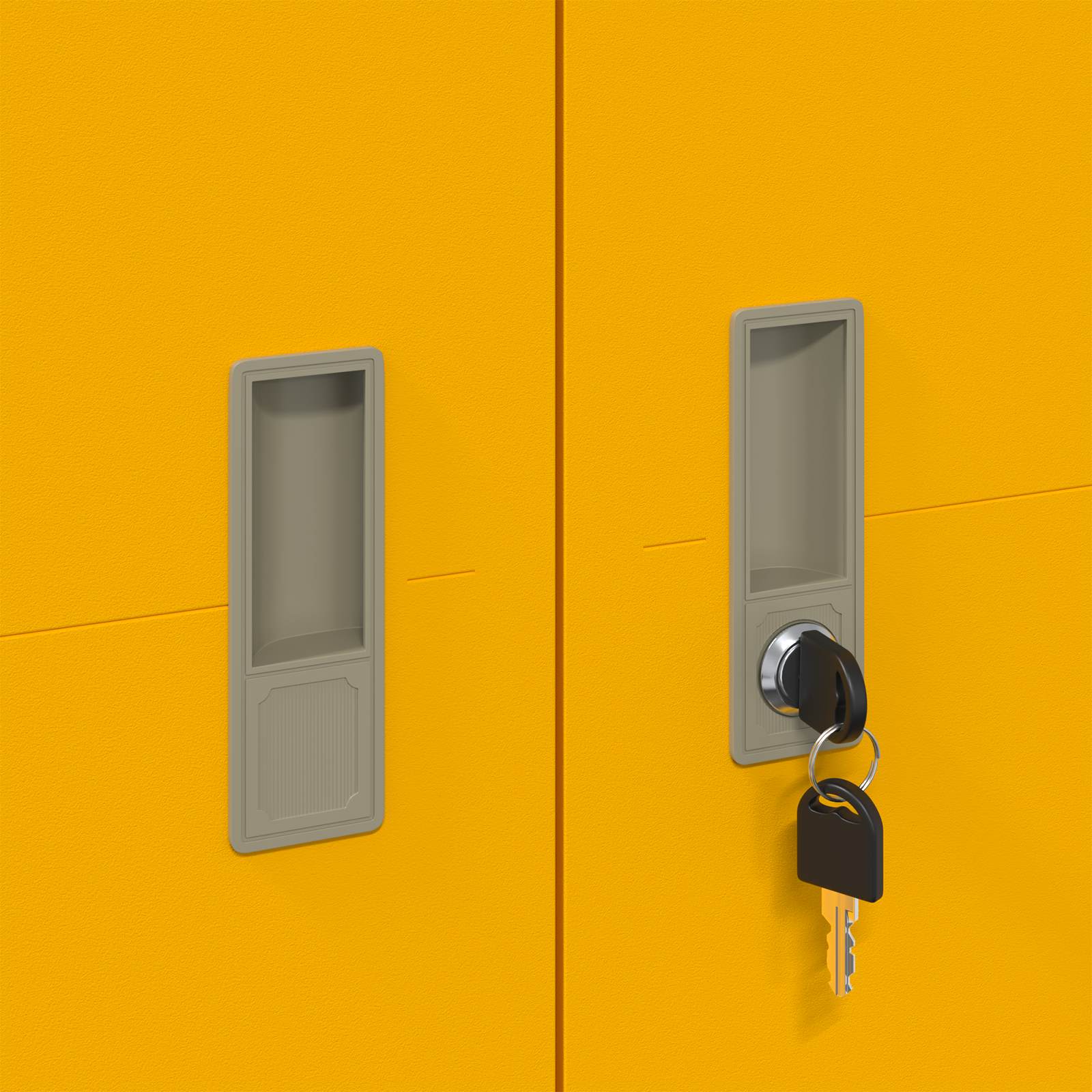 Armoire de rangement 2 pcs Jaune moutarde 80 x 40 x 140 cm - XIOS