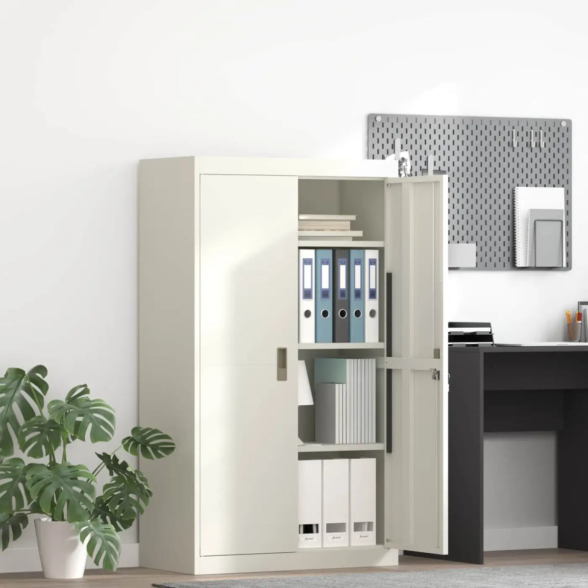 Armoire de rangement Blanc 80 x 40 x 140 cm Acier - XIOS