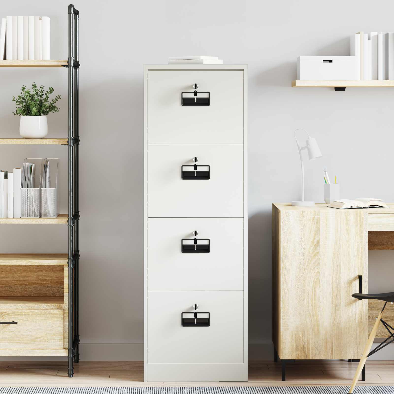 Armoire de rangement avec stockage 2 pcs Noir 80 x 40 x 180 cm - XIOS