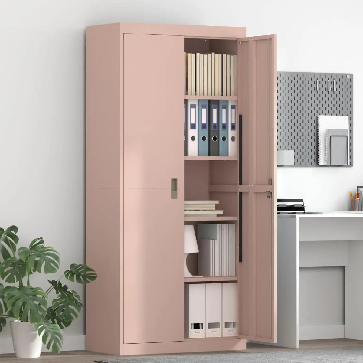 Armoire de rangement Rose 80 x 40 x 180 cm Acier - XIOS