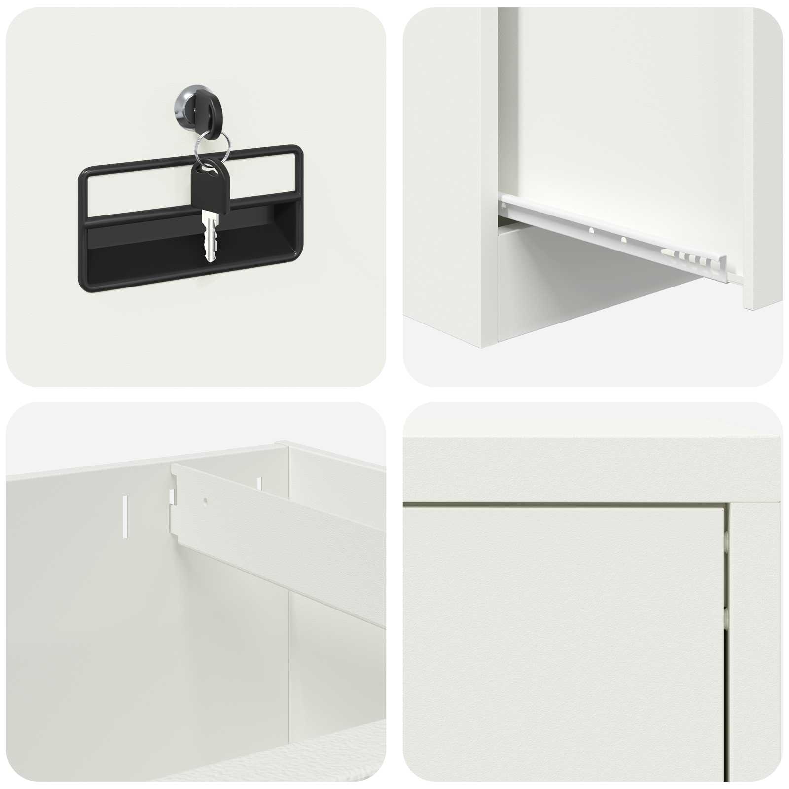 Armoire de rangement avec stockage 2 pcs Noir 80 x 40 x 200 cm - XIOS