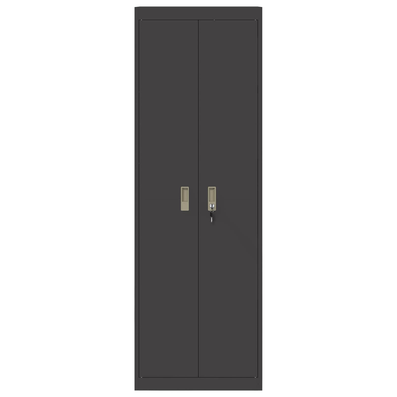 Armoire de rangement avec stockage 2 pcs Noir 60 x 40 x 180 cm - XIOS