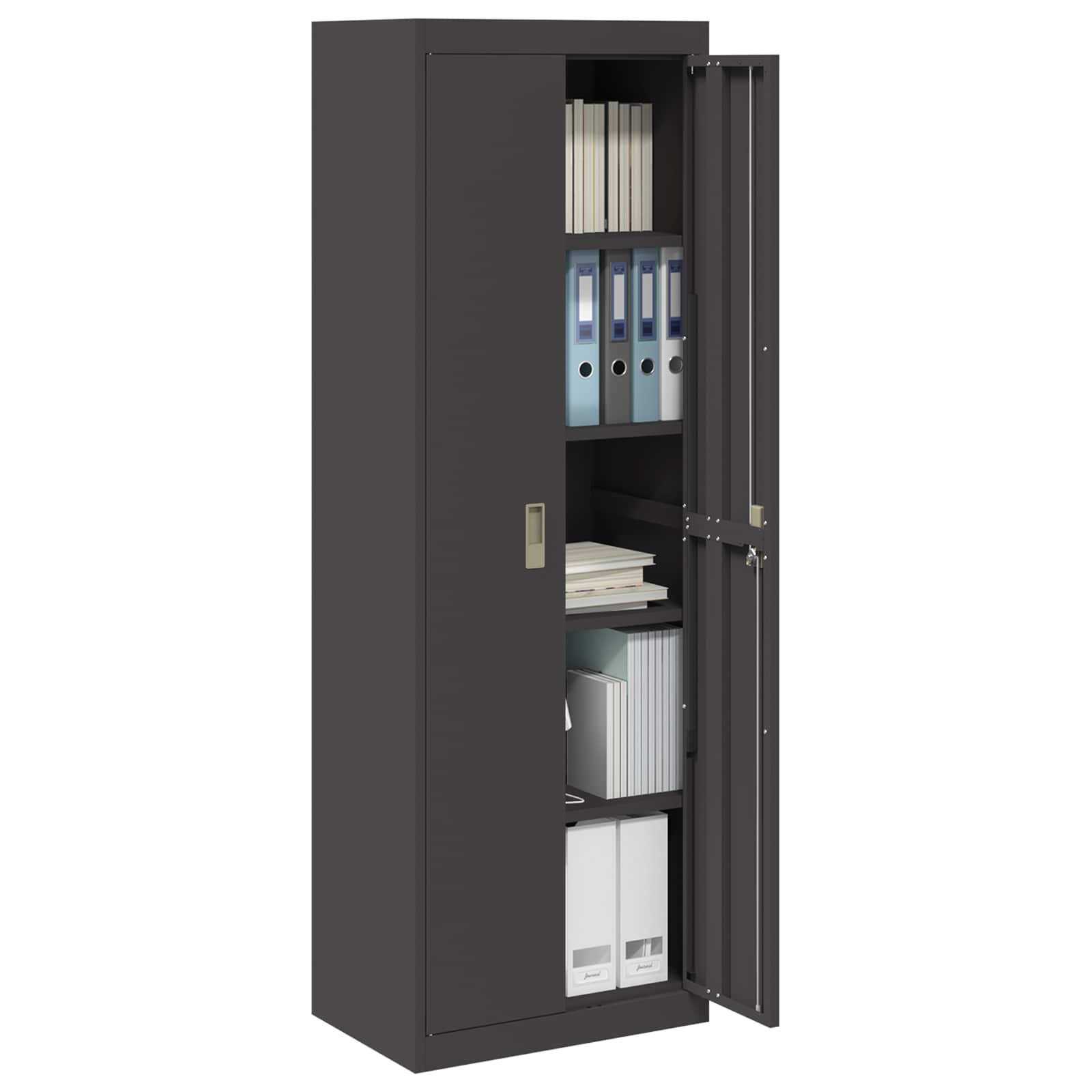 Armoire de rangement avec stockage 2 pcs Noir 60 x 40 x 180 cm - XIOS