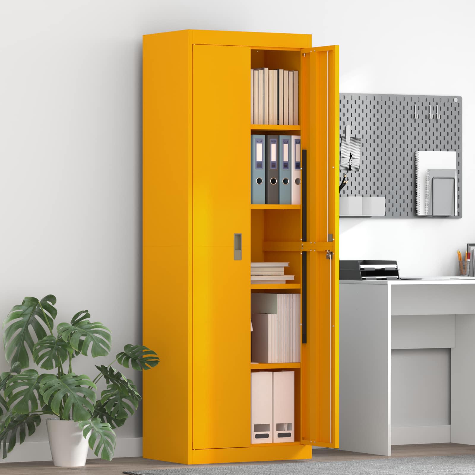 Armoire de rangement 2 pcs Jaune moutarde 60 x 40 x 180 cm - XIOS