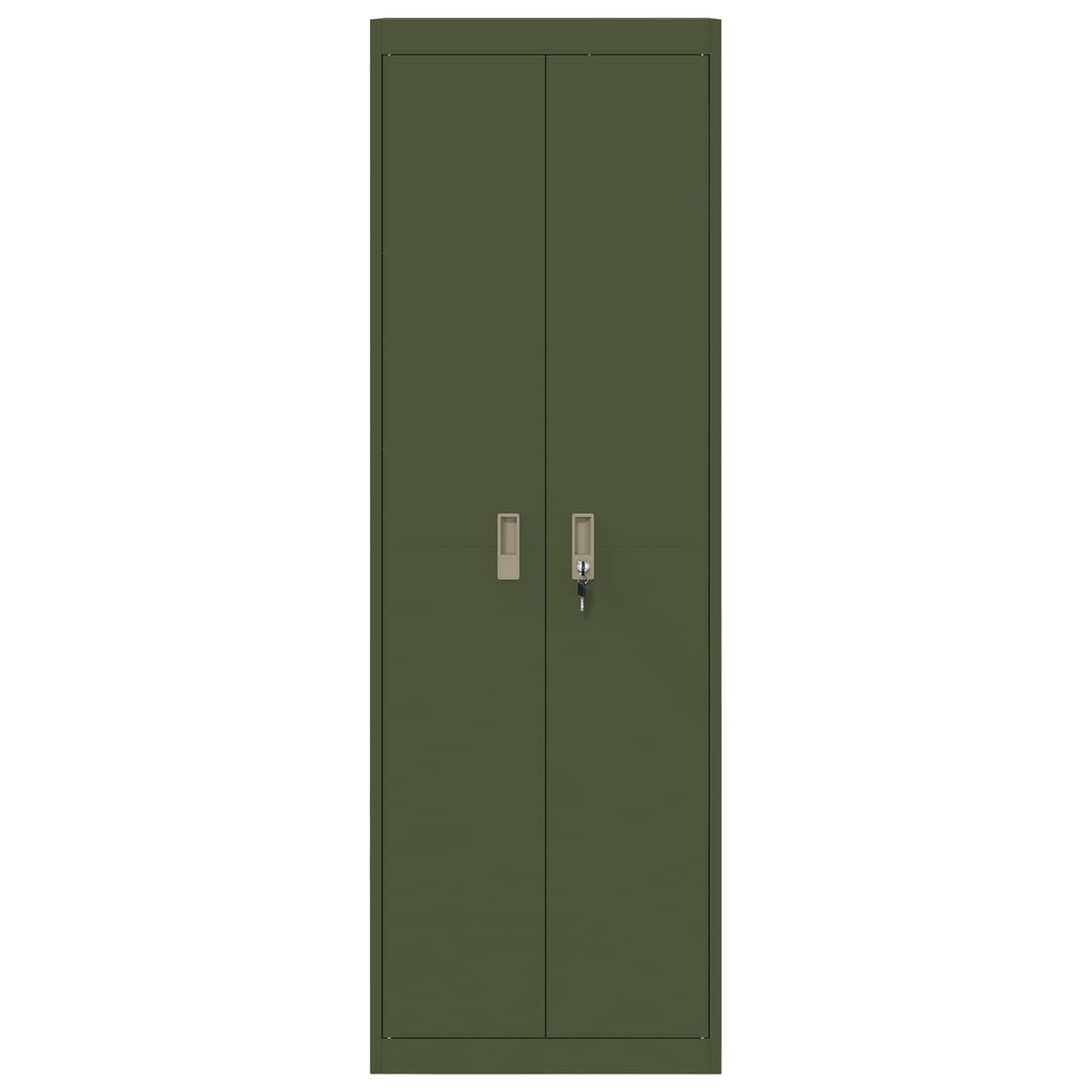Armoire de rangement 2 pcs Vert olive 60 x 40 x 180 cm - XIOS