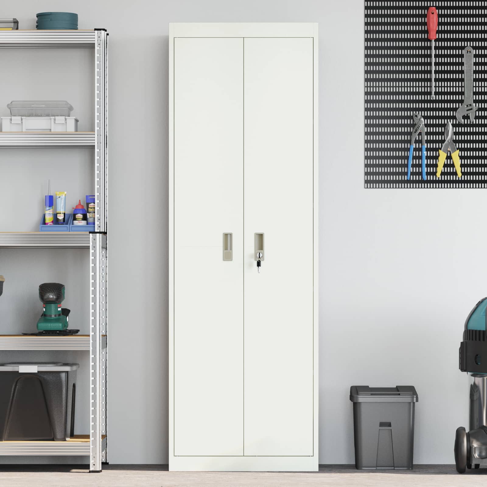 Armoire de rangement avec stockage 2 pcs Blanc 60 x 40 x 180 cm - XIOS