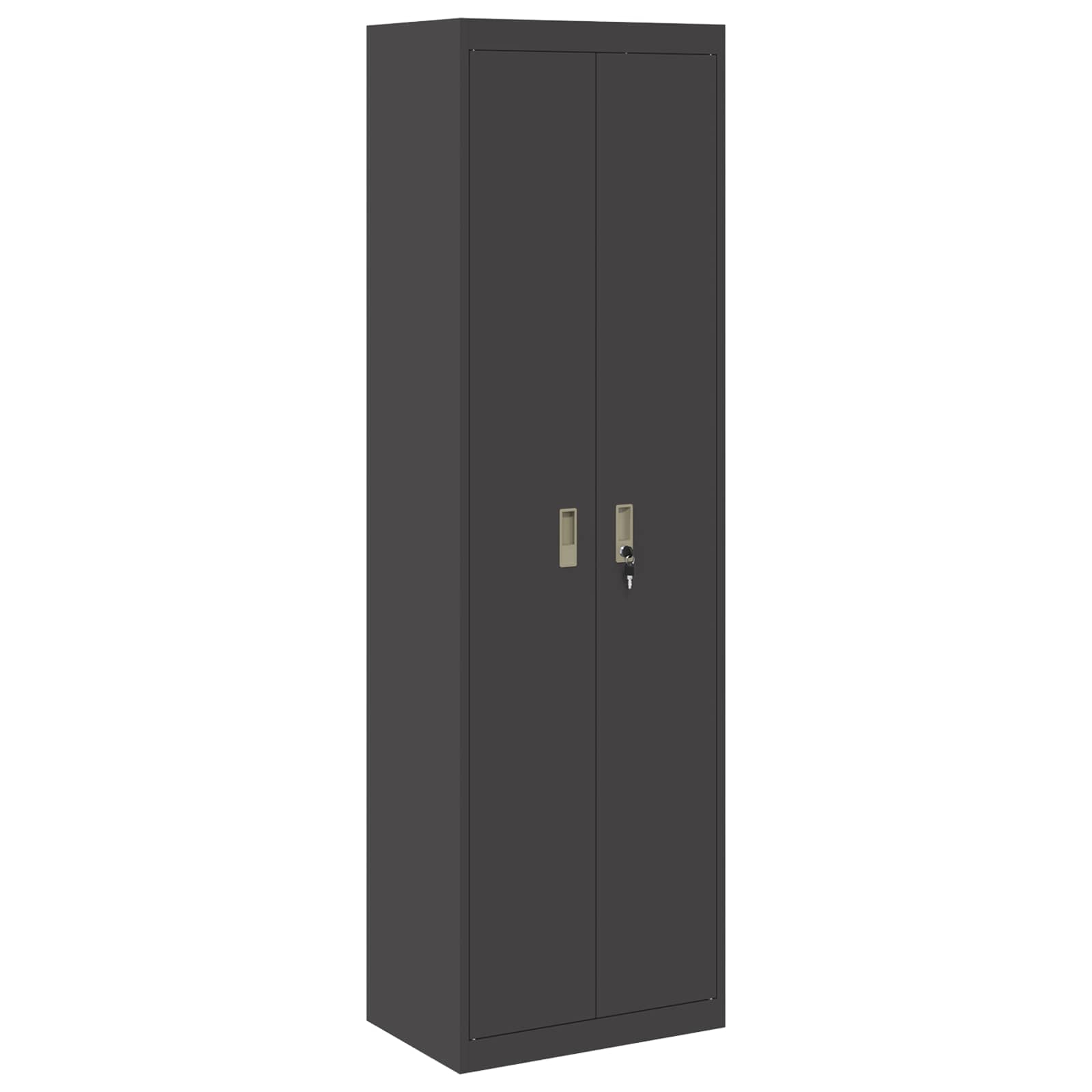 Armoire de rangement avec stockage 2 pcs Noir 60 x 40 x 200 cm - XIOS
