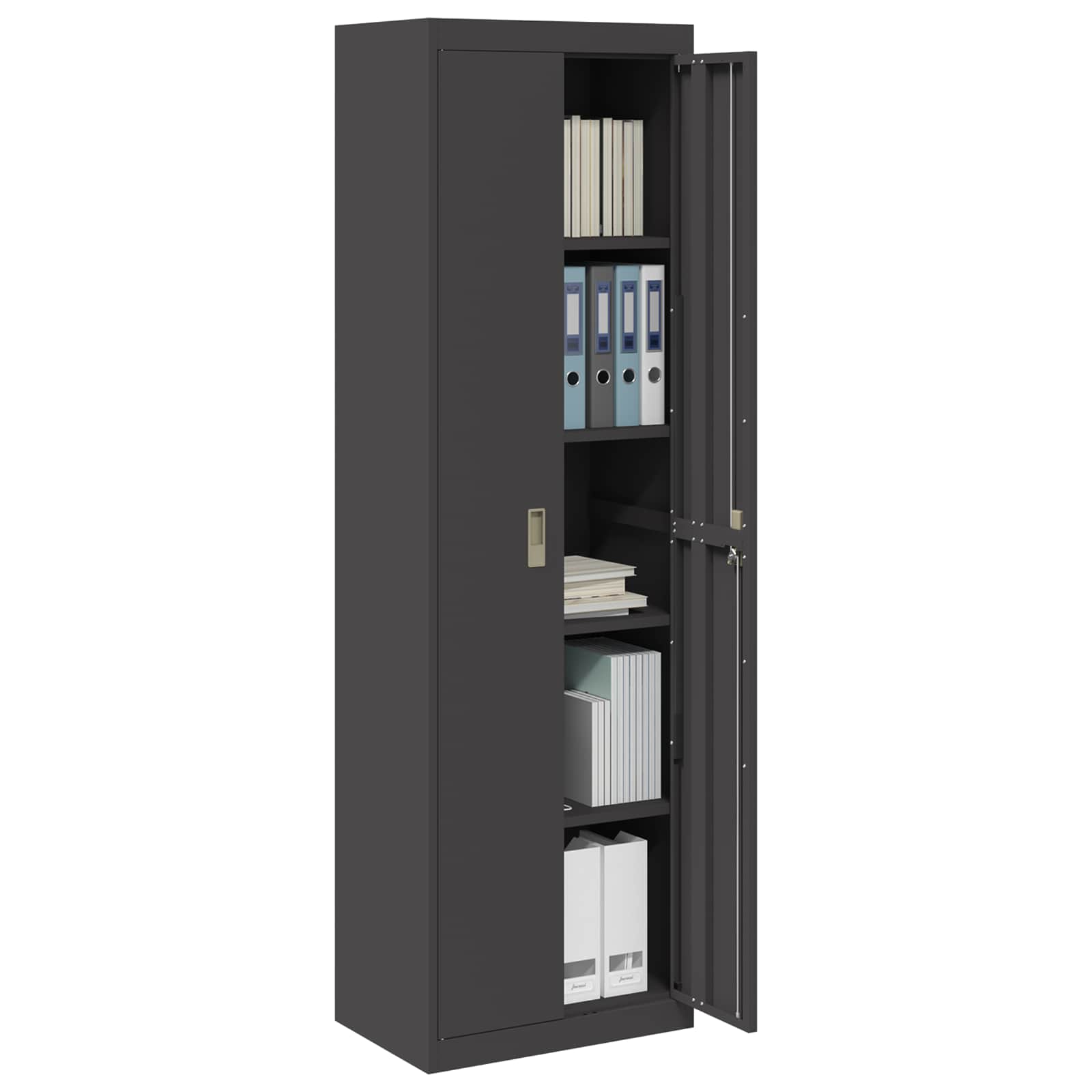 Armoire de rangement avec stockage 2 pcs Noir 60 x 40 x 200 cm - XIOS