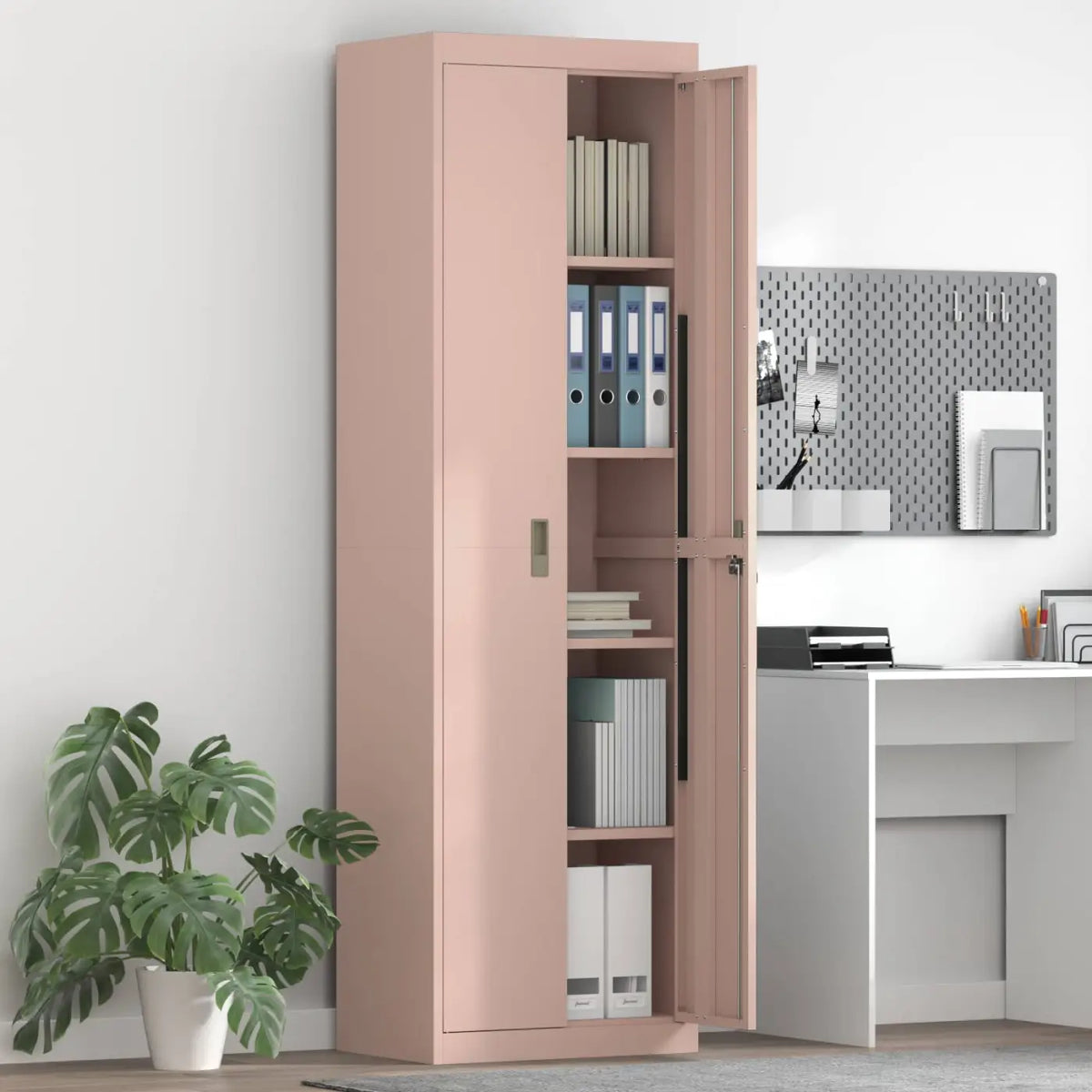 Armoire de rangement Rose 60 x 40 x 200 cm Acier - XIOS