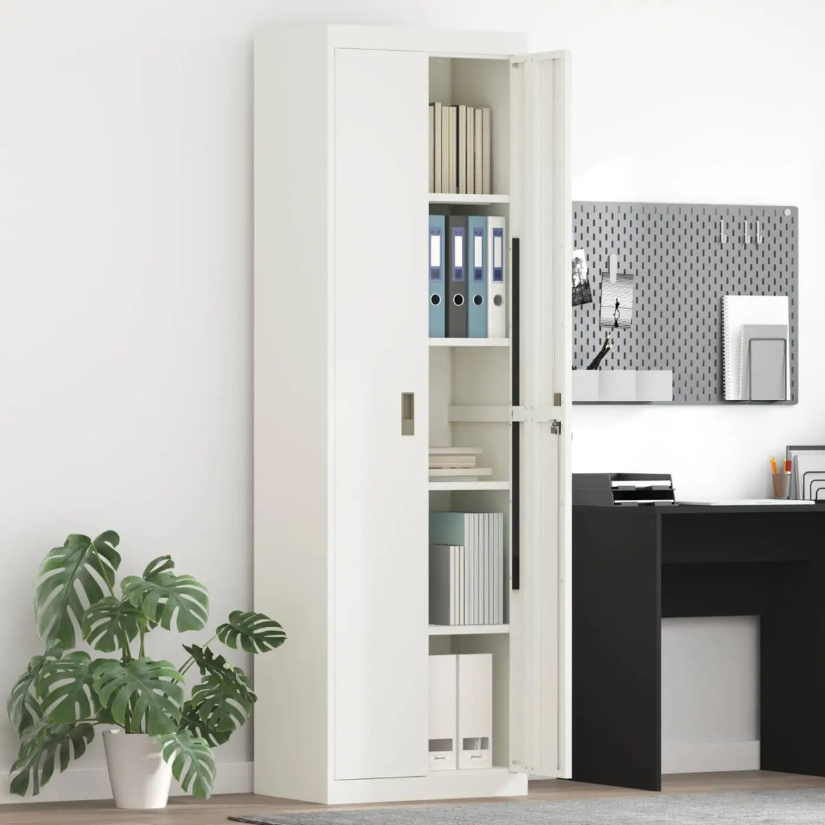 Armoire de rangement Blanc 60 x 40 x 200 cm Acier - XIOS