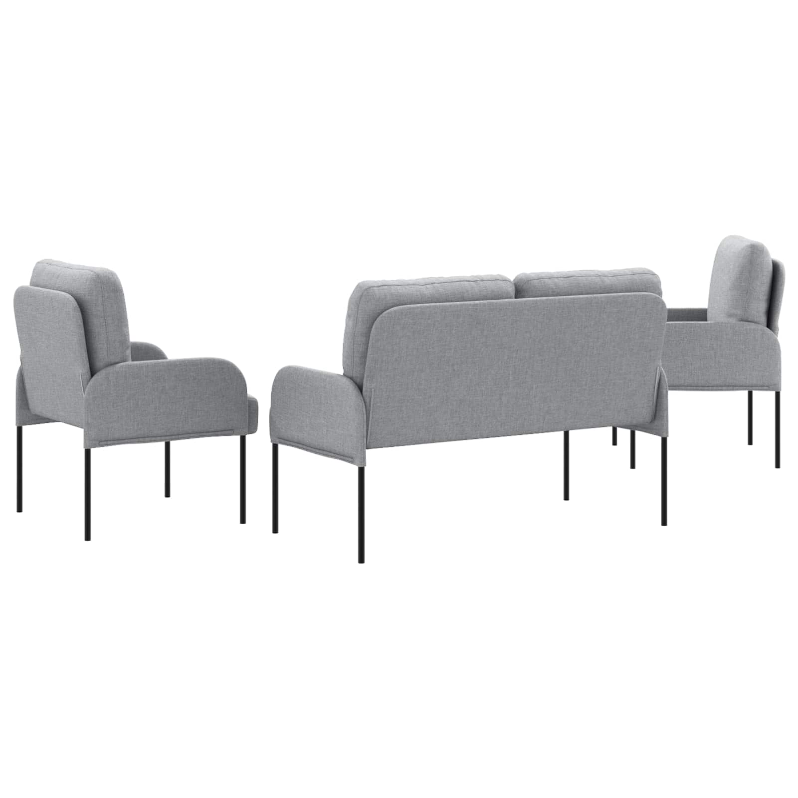 Ensembles de canapés 3 pcs Gris clair 115 x 56 x 80 cm - XIOS