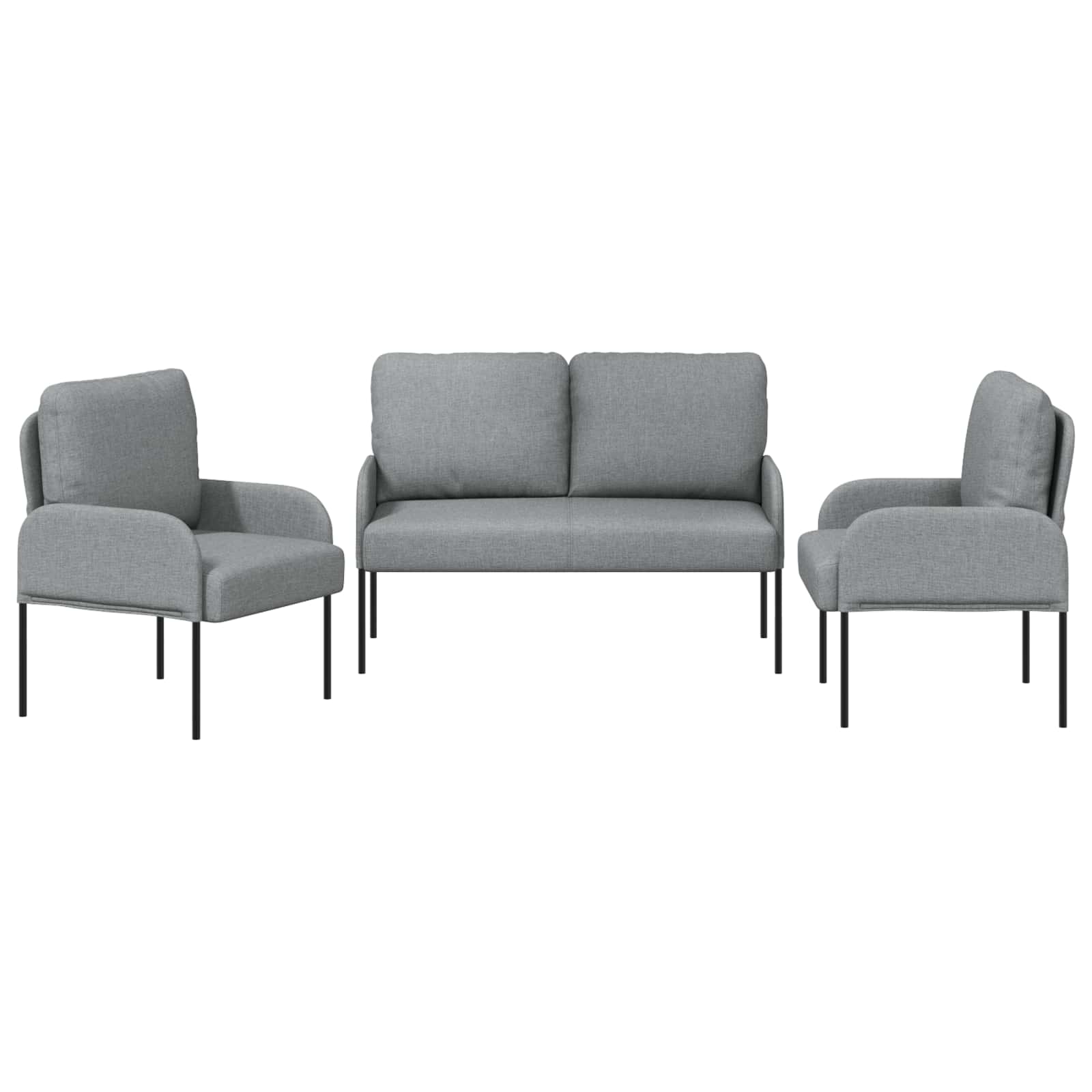 Ensembles de canapés 3 pcs Gris clair 115 x 56 x 80 cm - XIOS