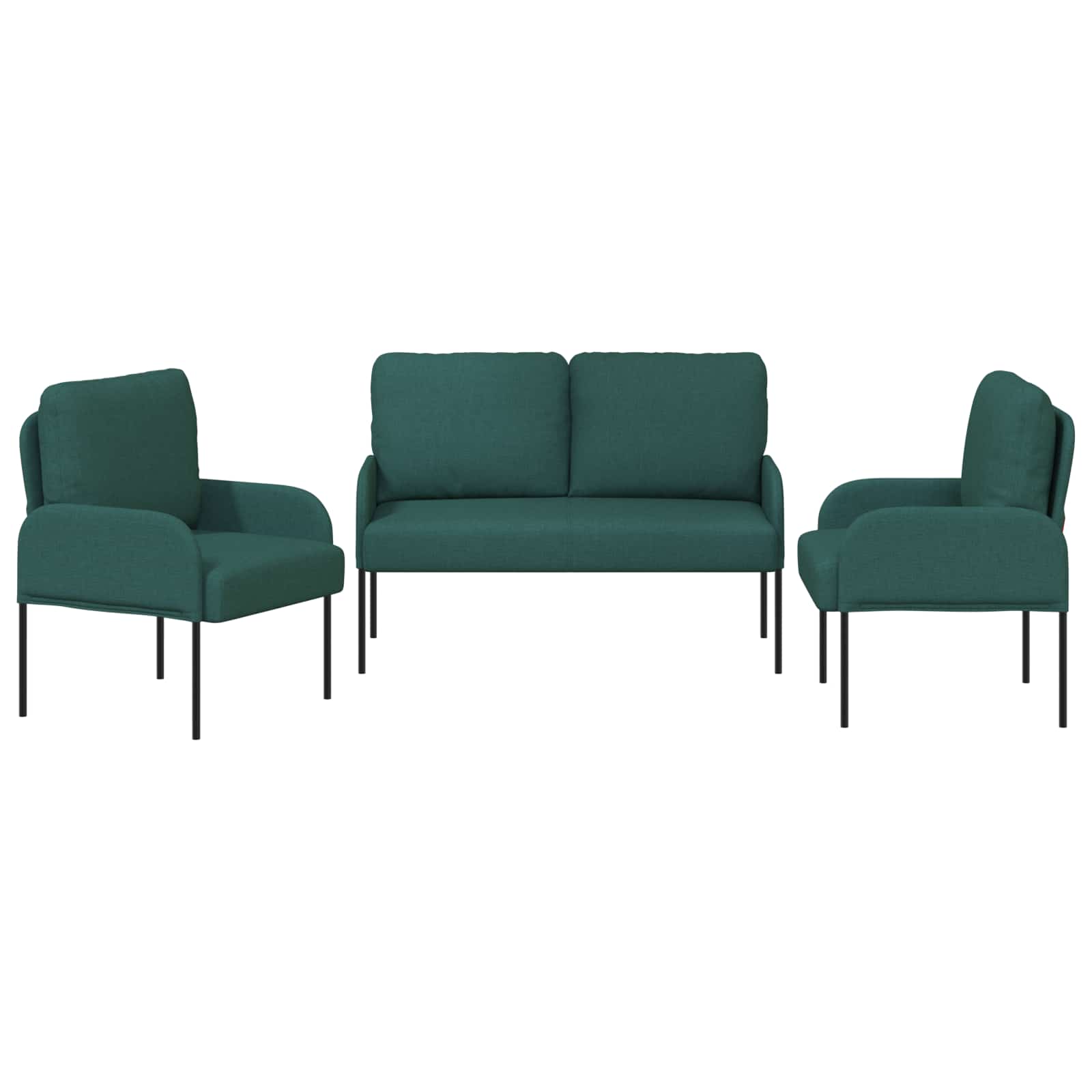 Ensembles de canapés 3 pcs Vert foncé 115 x 56 x 80 cm - XIOS