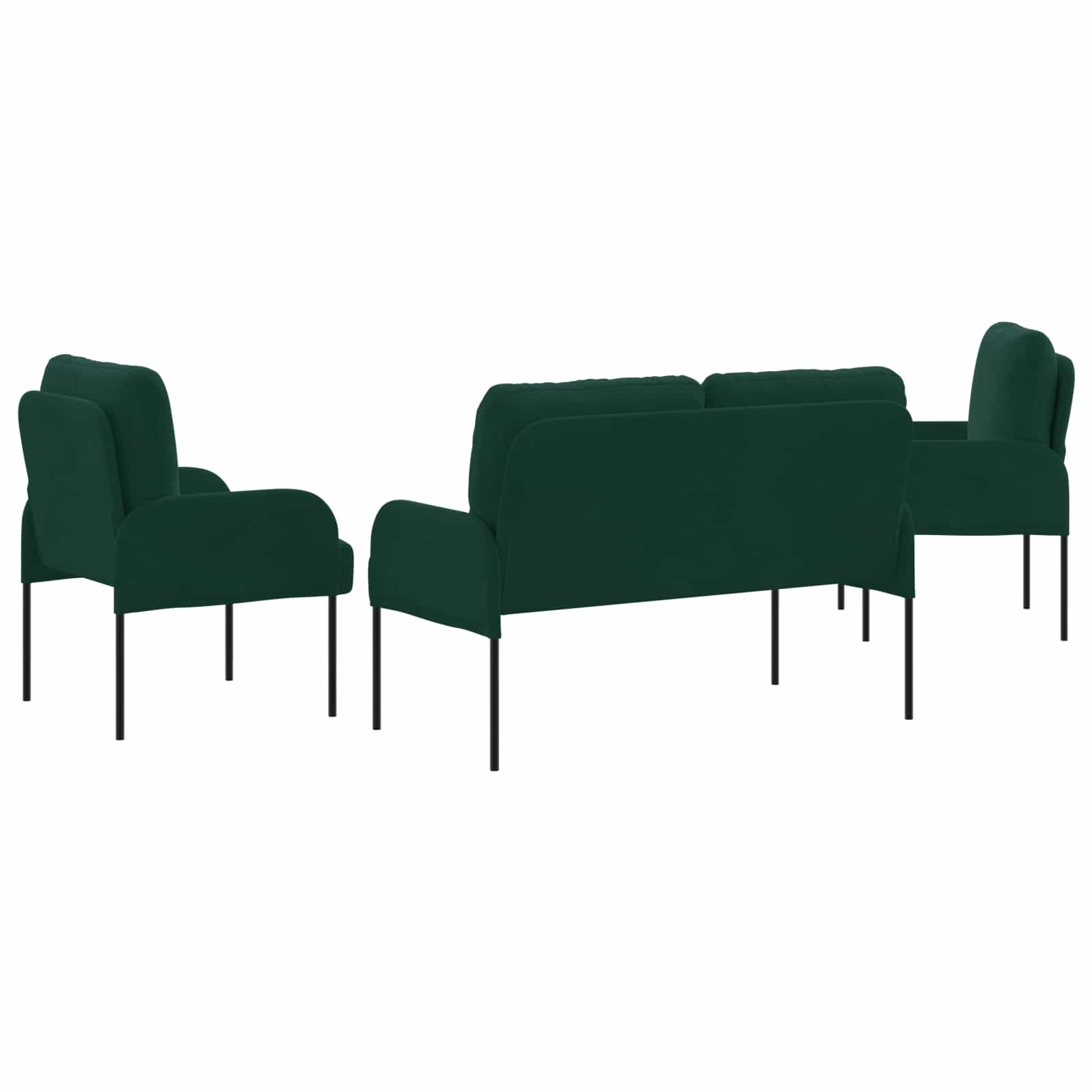 Ensembles de canapés 3 pcs Vert foncé 115 x 56 x 80 cm - XIOS