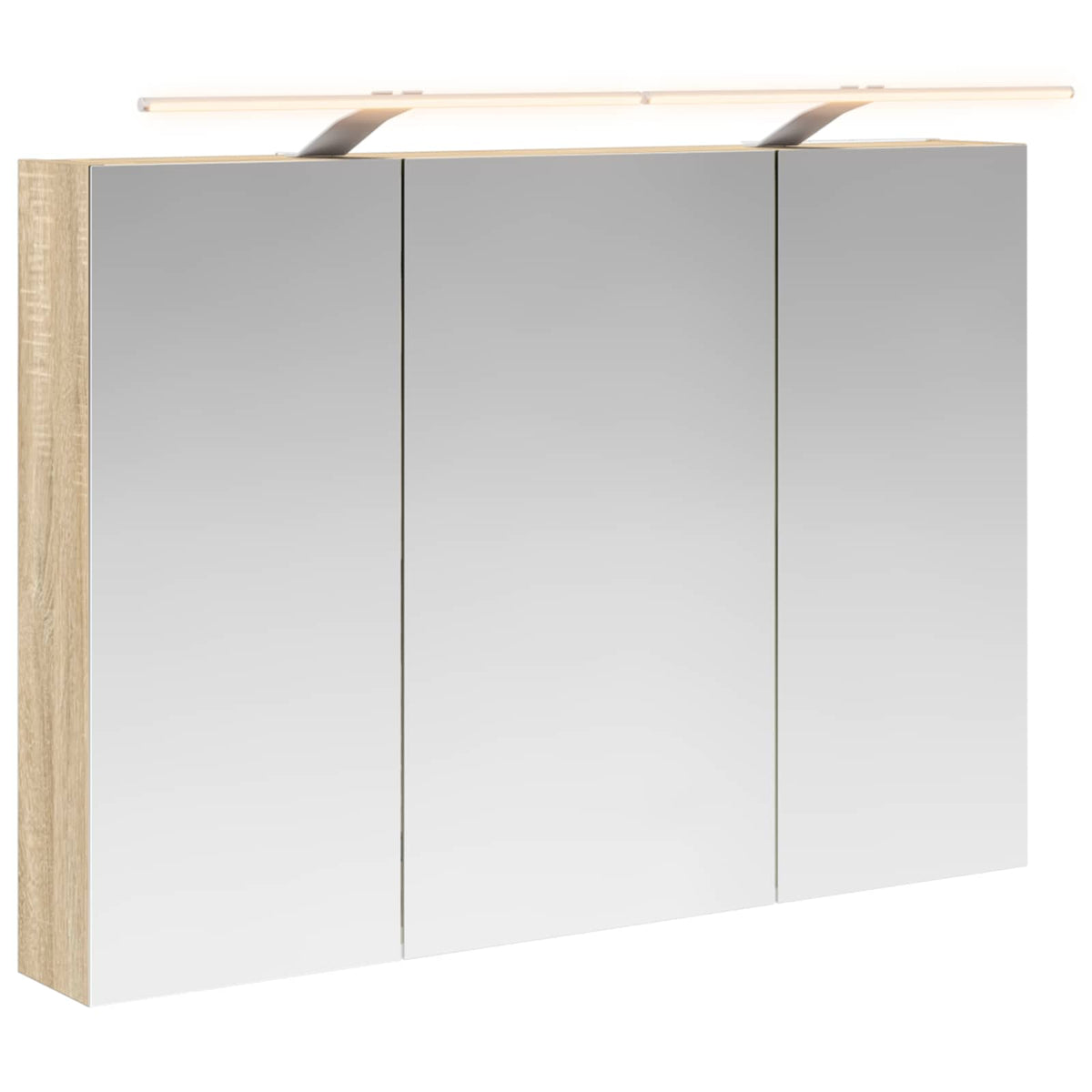 Armoire Miroir de Salle de Bain Chêne Sonoma 100 x 14,5 x 70 cm