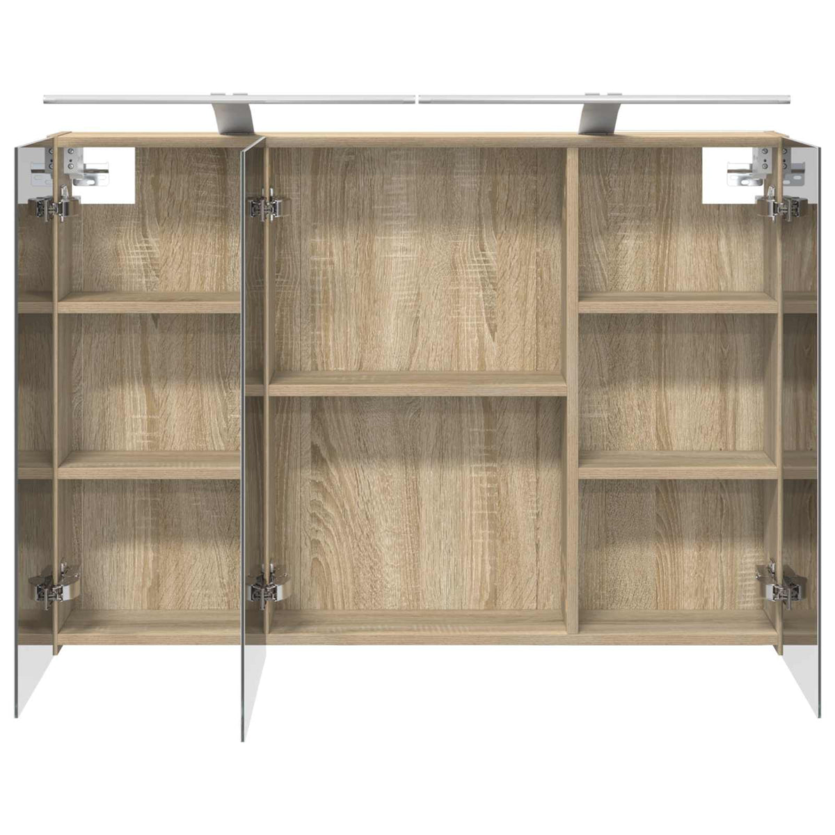 Armoire Miroir de Salle de Bain Chêne Sonoma 100 x 14,5 x 70 cm
