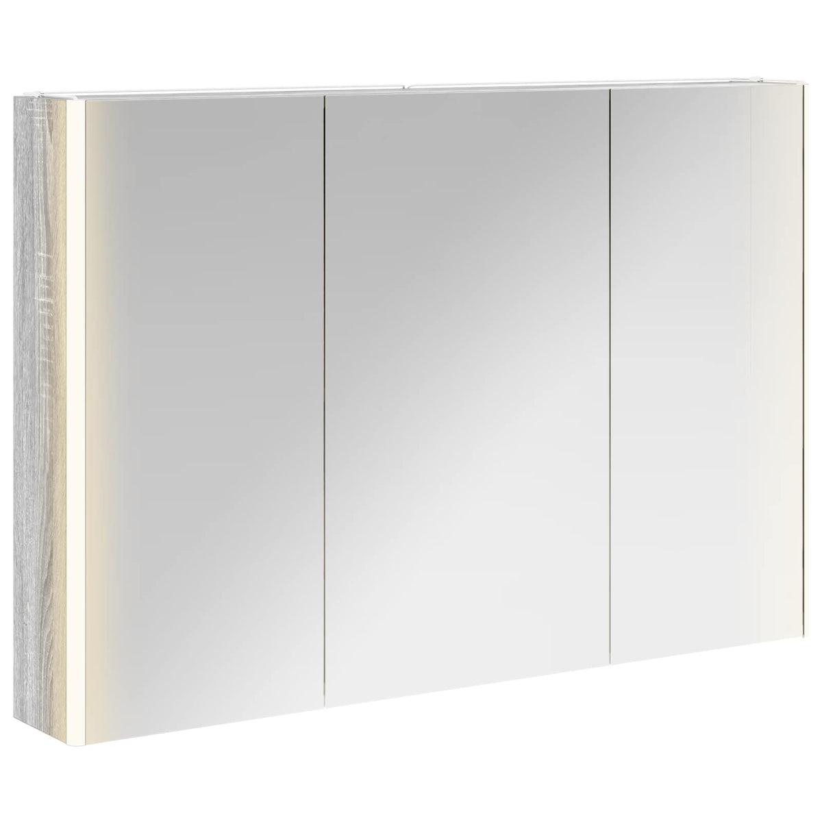 Armoire Miroir de Salle de Bain Gris Sonoma