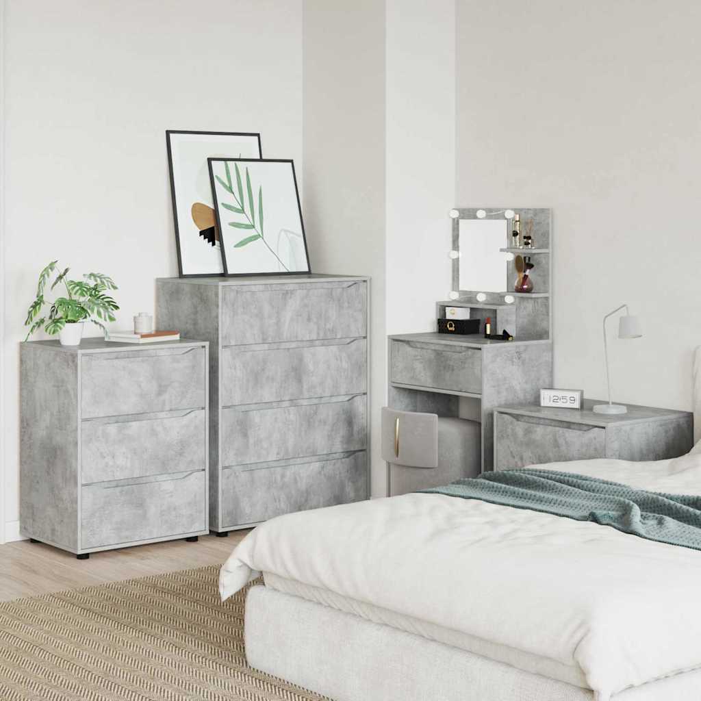 Armoires de rangement 2 pcs Gris béton 80 x 48 x 105 cm - XIOS