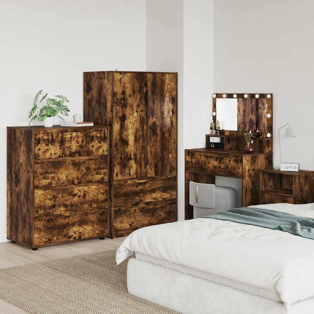 Armoires de rangement 2 pcs Chêne fumé 80 x 48 x 105 cm - XIOS