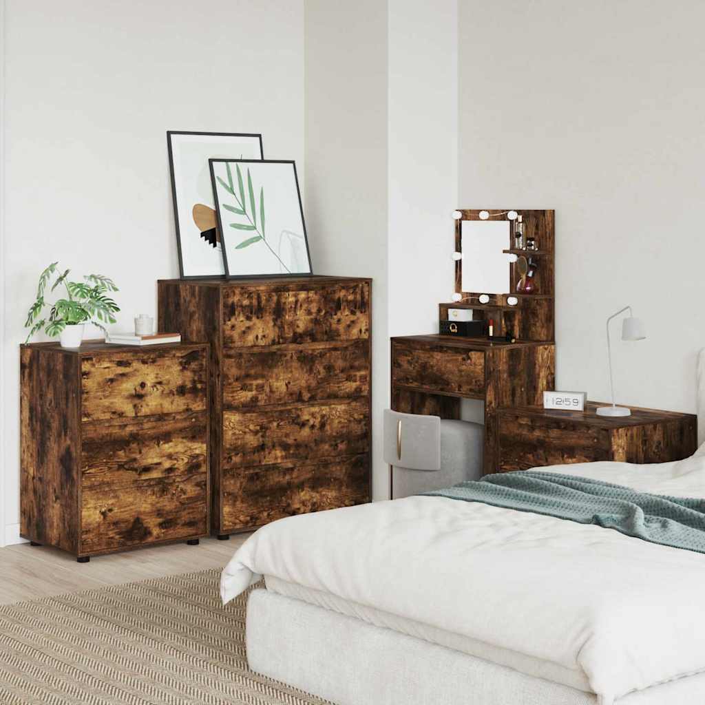 Armoires de rangement 2 pcs Chêne fumé 80 x 48 x 105 cm - XIOS