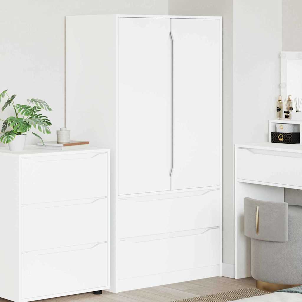 Armoire avec tiroir Blanc 79,5 x 49 x 156 cm Bois d’ingénierie - XIOS